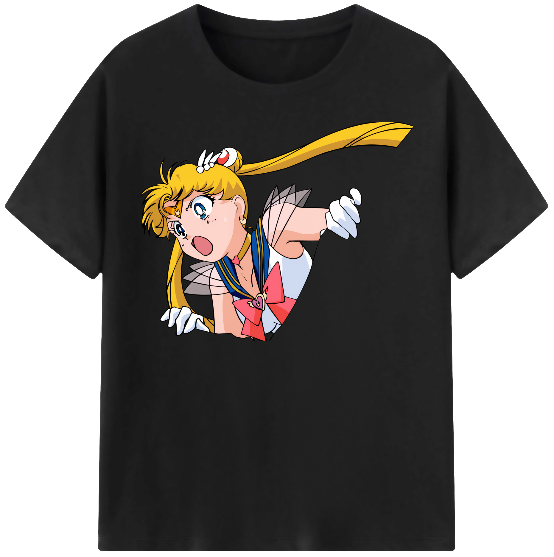 （画像用） 美少女戦士セーラームーン 月野 うさぎ つきの うさぎ Sailor Moon Tsukino Usagi レディースカジュアルプリントTシャツ（綿100％）