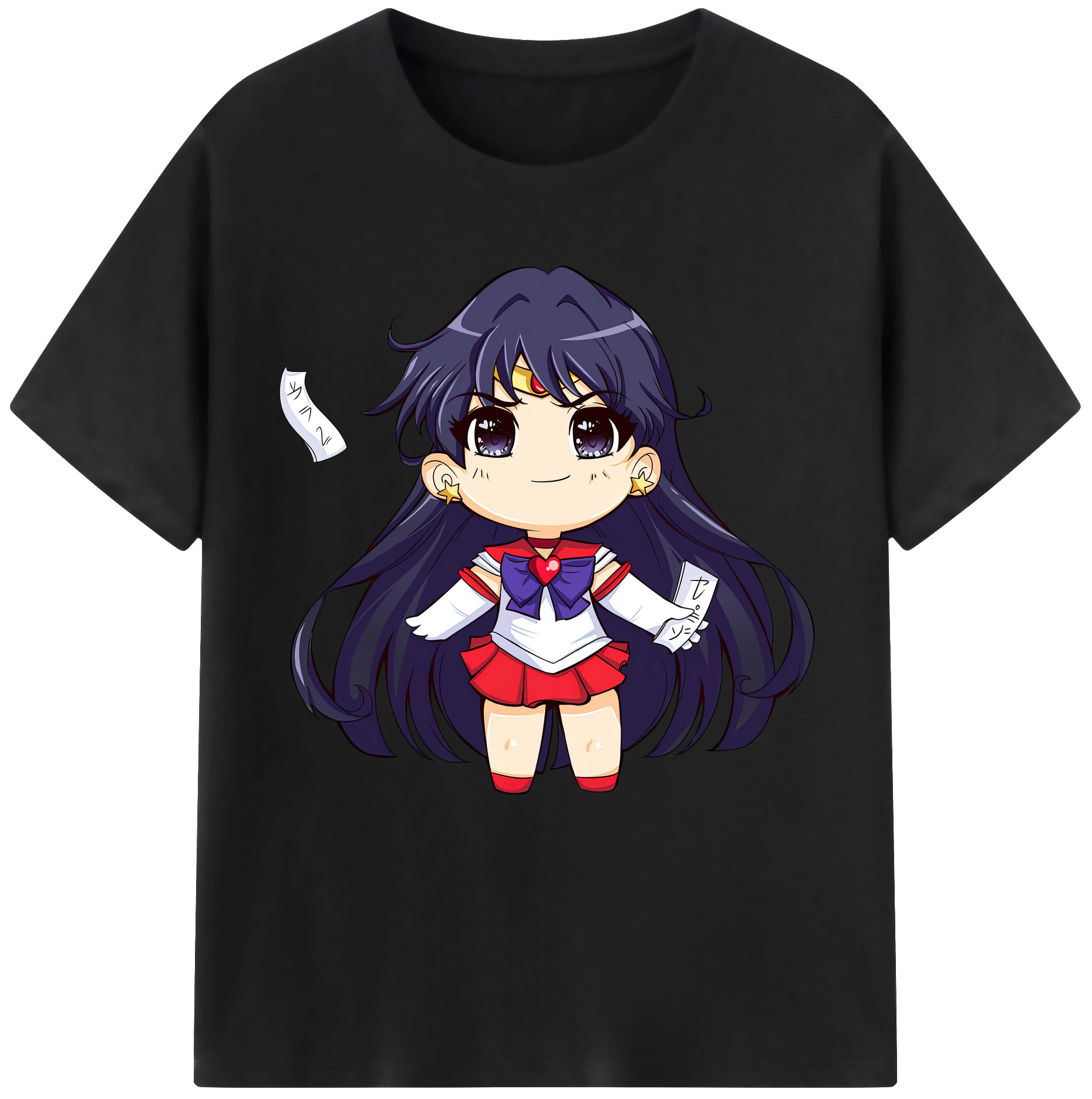 （画像用） 美少女戦士セーラームーン 火野レイ ひの レイ Sailor Moon Hino Rei （セーラーマーズ,Sailor Mars） レディースカジュアルプリントTシャツ（綿100％）