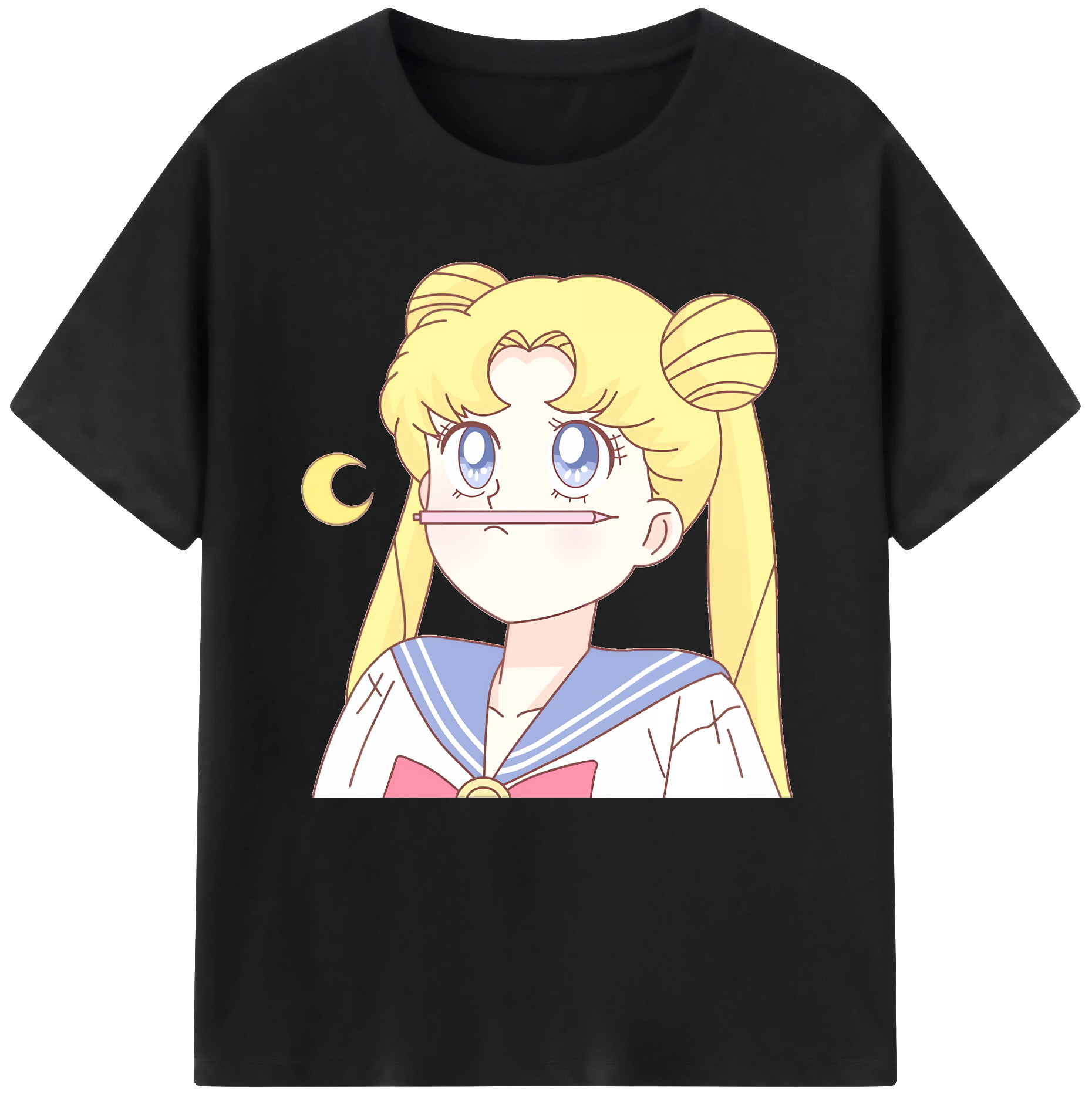 （画像用） 美少女戦士セーラームーン 愛野 美奈子 あいの みなこ Sailor Moon Aino Minako レディースカジュアルプリントTシャツ（綿100％）