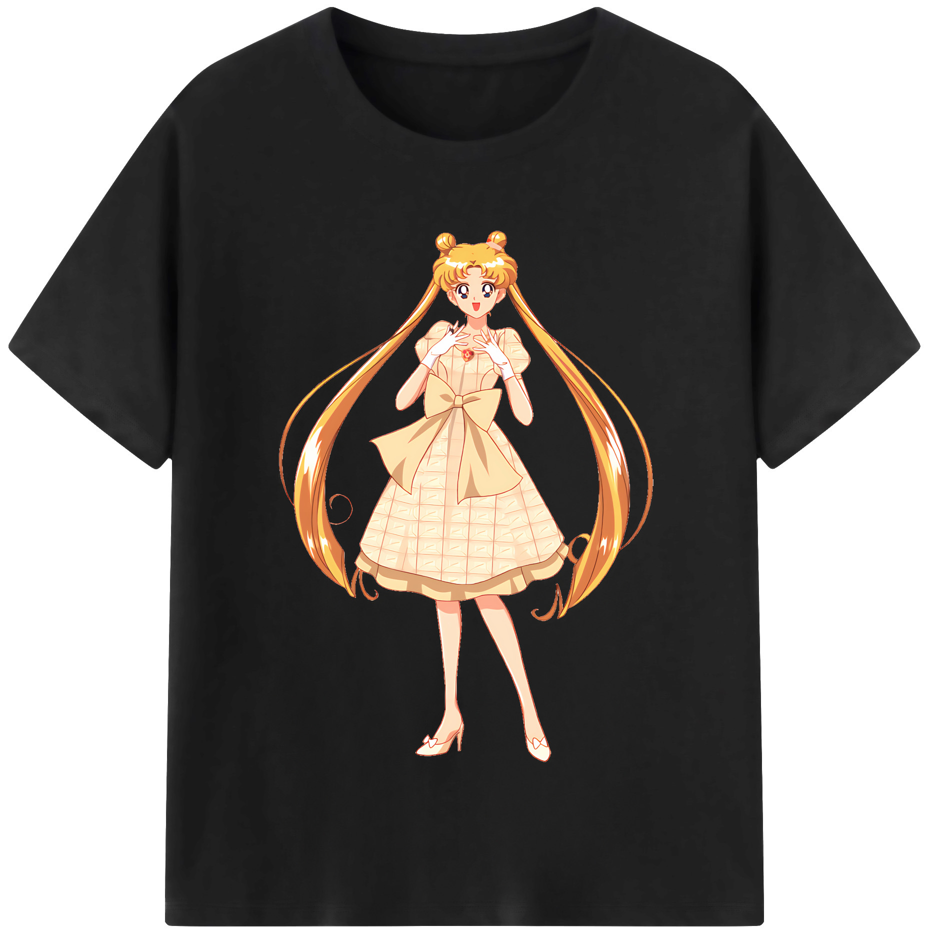 （画像用） 美少女戦士セーラームーン 愛野 美奈子 あいの みなこ Sailor Moon Aino Minako レディースカジュアルプリントTシャツ（綿100％）