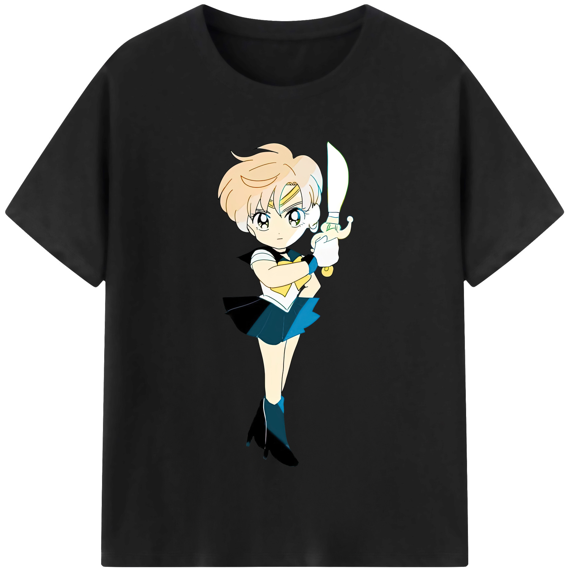 （画像用） 美少女戦士セーラームーン 天王はるか Sailor Moon Tenoh Haruka レディースカジュアルプリントTシャツ（綿100％）