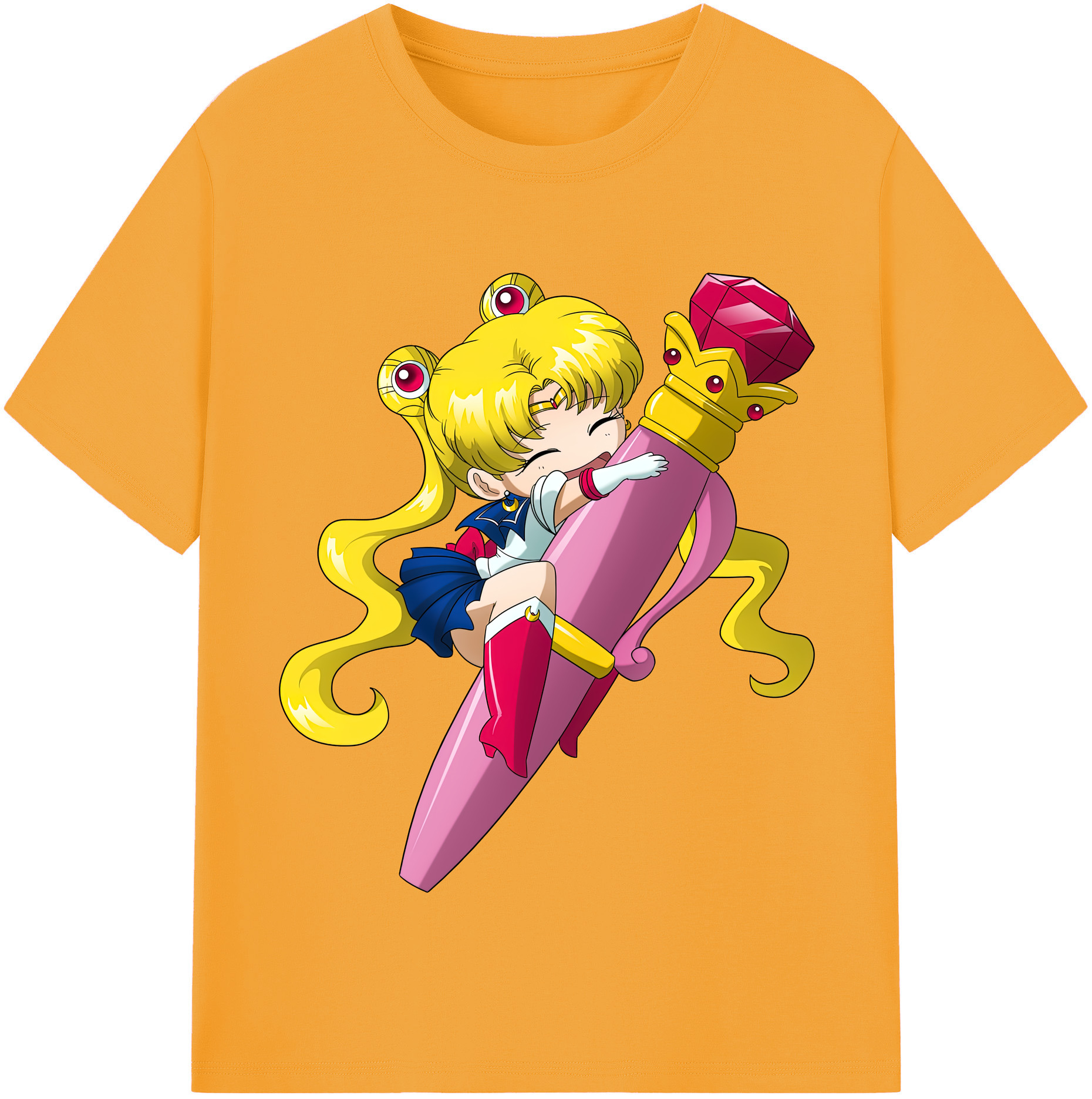 （画像用） 美少女戦士セーラームーン 月野 うさぎ つきの うさぎ Sailor Moon Tsukino Usagi レディースカジュアルプリントTシャツ（綿100％）
