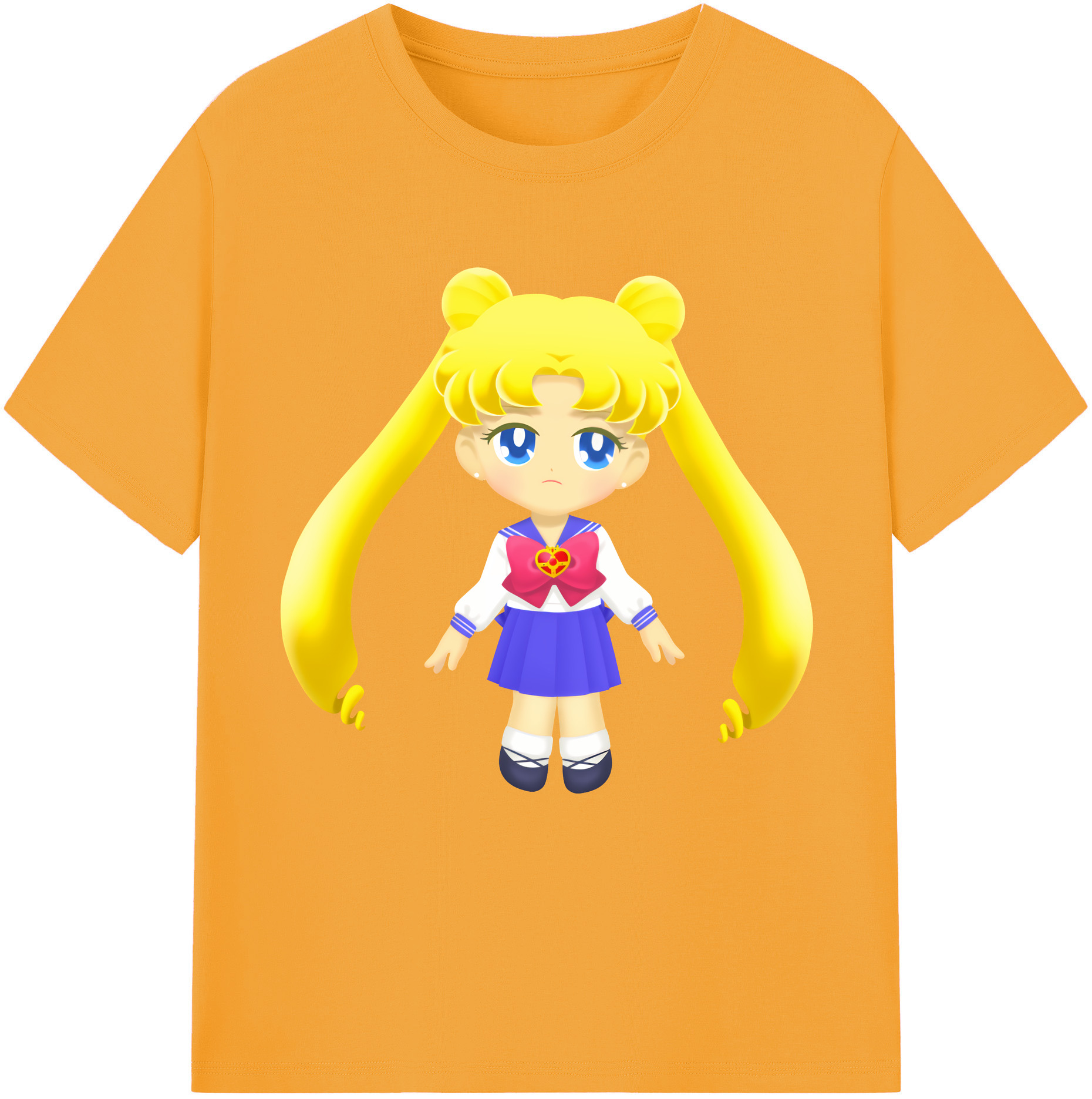 （画像用） 美少女戦士セーラームーン 愛野 美奈子 あいの みなこ Sailor Moon Aino Minako レディースカジュアルプリントTシャツ（綿100％）