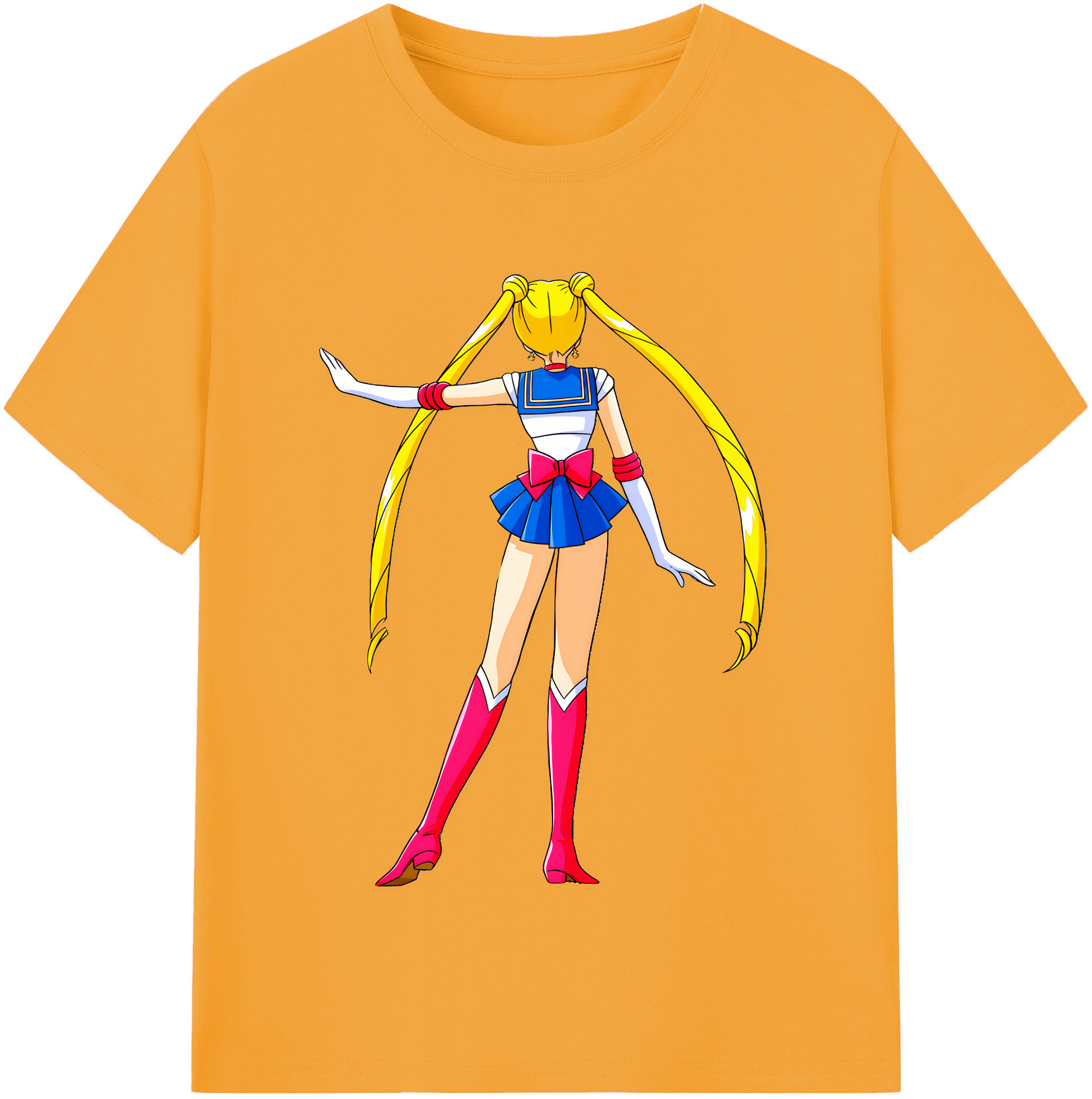 （画像用） 美少女戦士セーラームーン 月野 うさぎ つきの うさぎ Sailor Moon Tsukino Usagi レディースカジュアルプリントTシャツ（綿100％）