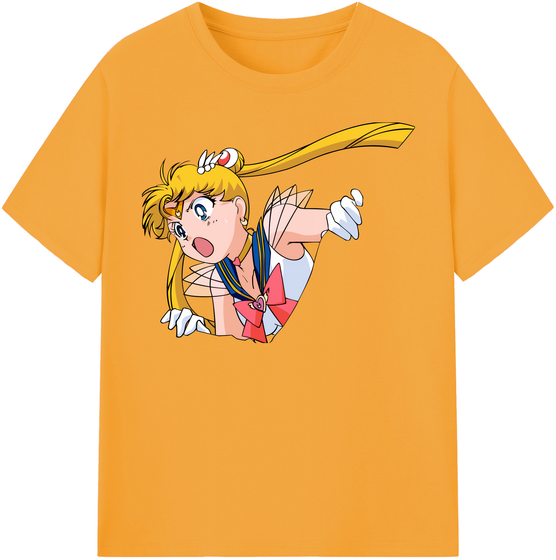 （画像用） 美少女戦士セーラームーン 月野 うさぎ つきの うさぎ Sailor Moon Tsukino Usagi レディースカジュアルプリントTシャツ（綿100％）