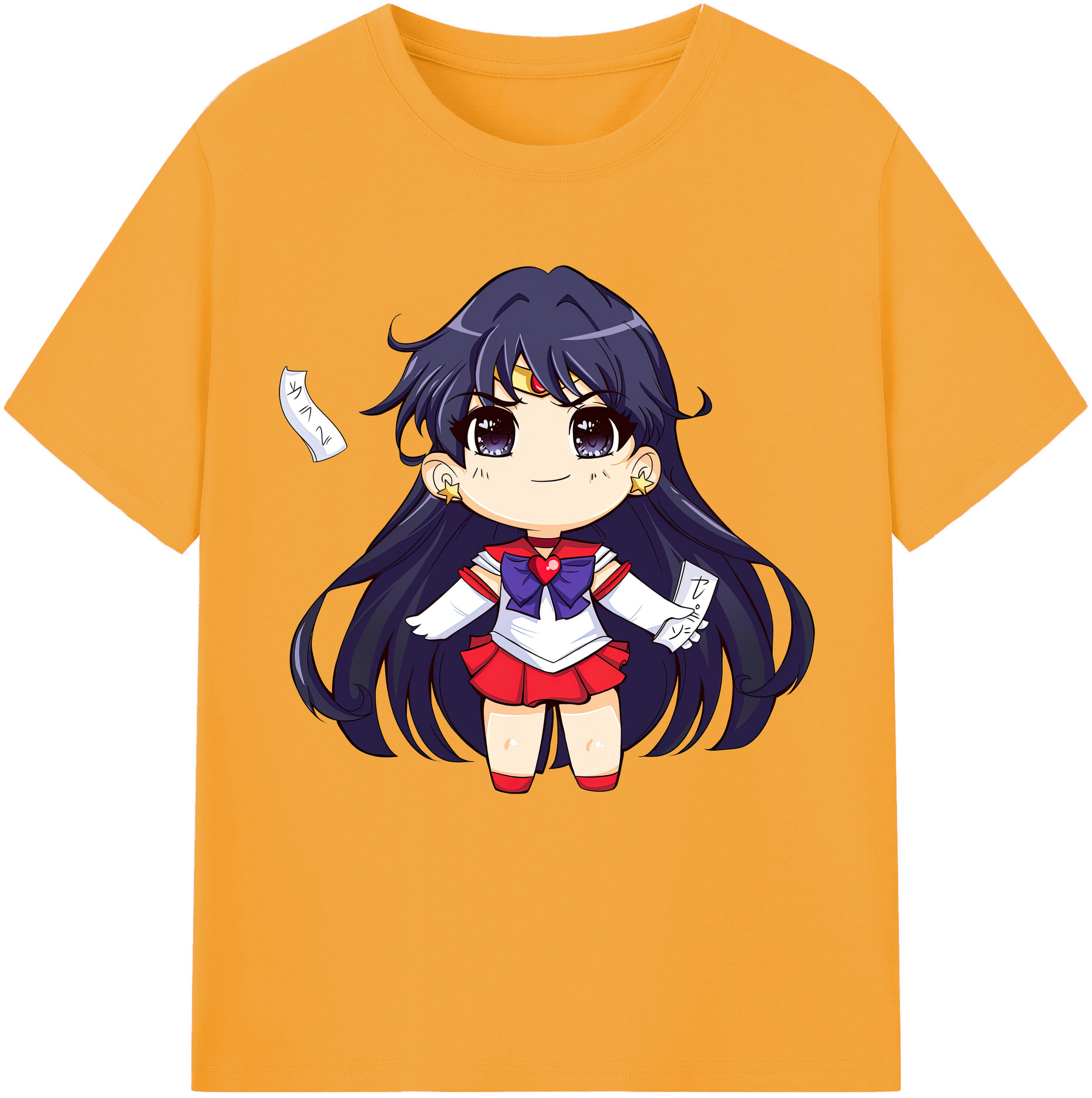 （画像用） 美少女戦士セーラームーン 火野レイ ひの レイ Sailor Moon Hino Rei （セーラーマーズ,Sailor Mars） レディースカジュアルプリントTシャツ（綿100％）
