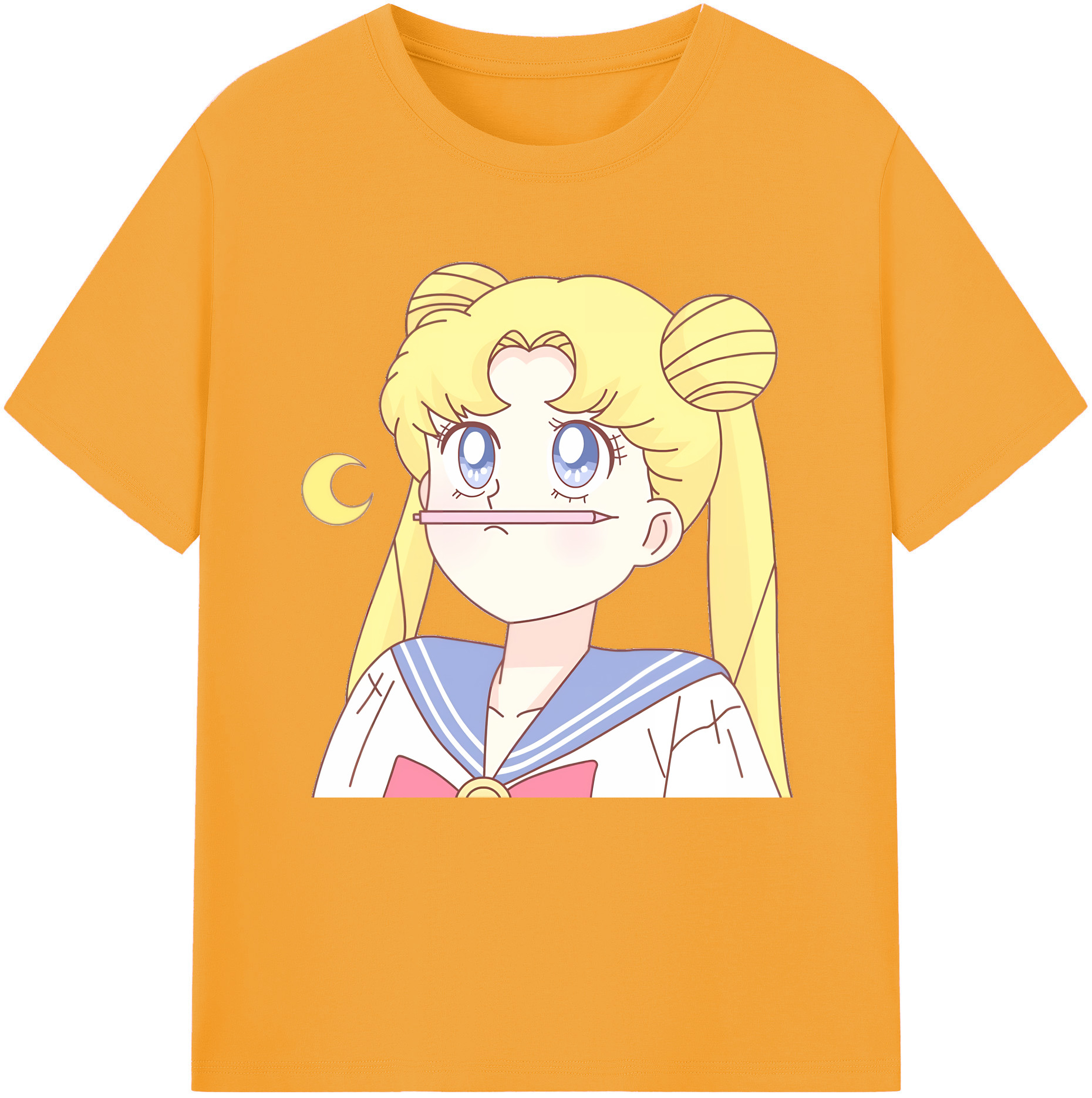 （画像用） 美少女戦士セーラームーン 愛野 美奈子 あいの みなこ Sailor Moon Aino Minako レディースカジュアルプリントTシャツ（綿100％）
