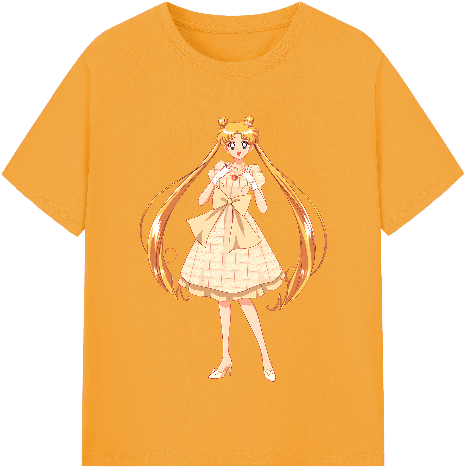 （画像用） 美少女戦士セーラームーン 愛野 美奈子 あいの みなこ Sailor Moon Aino Minako レディースカジュアルプリントTシャツ（綿100％）