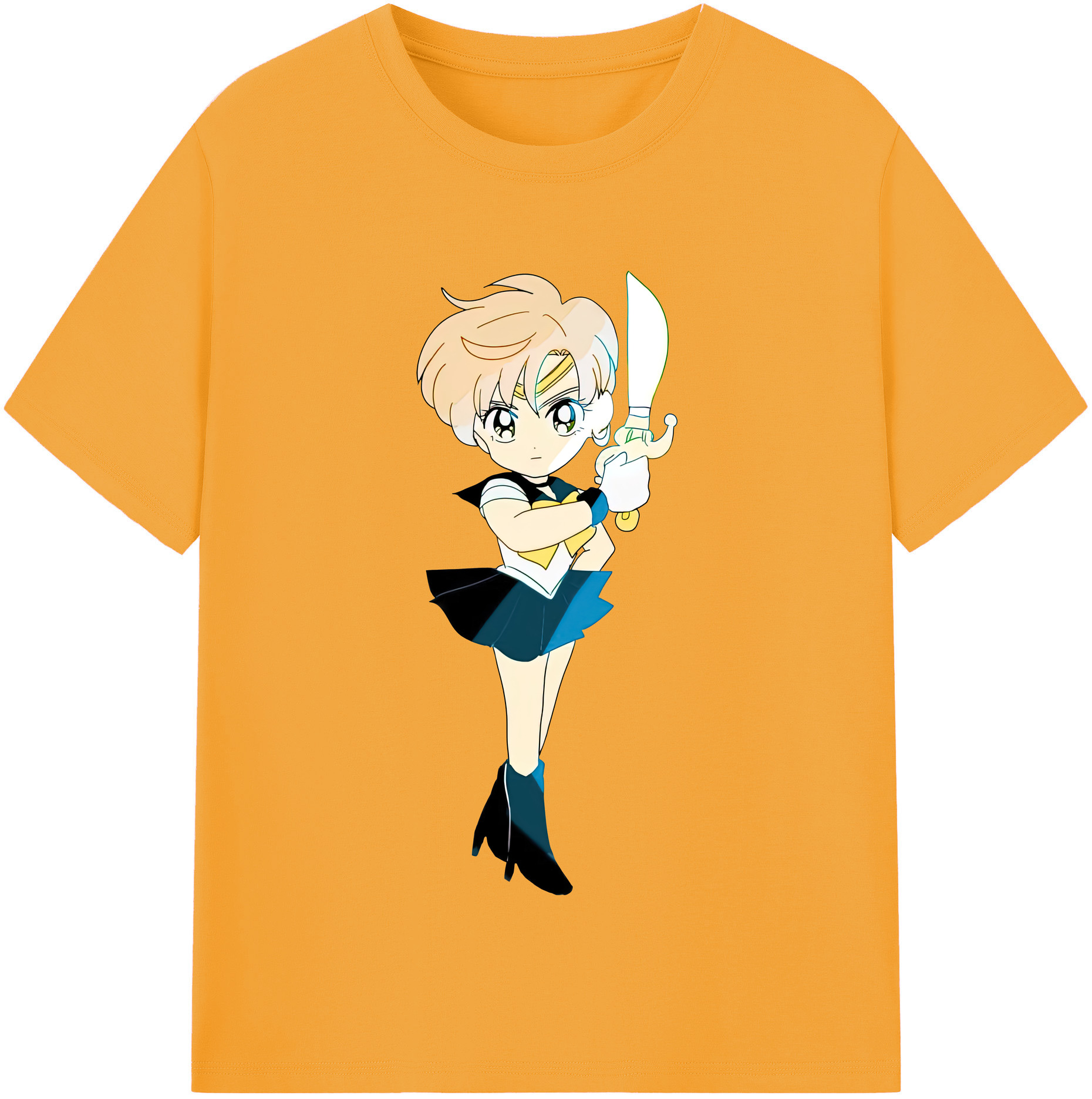 （画像用） 美少女戦士セーラームーン 天王はるか Sailor Moon Tenoh Haruka レディースカジュアルプリントTシャツ（綿100％）