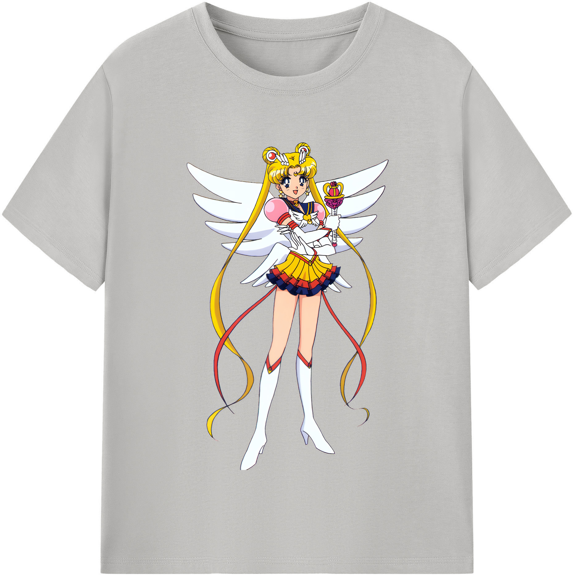 （画像用） 美少女戦士セーラームーン 月野 うさぎ つきの うさぎ Sailor Moon Tsukino Usagi レディースカジュアルプリントTシャツ（綿100％）