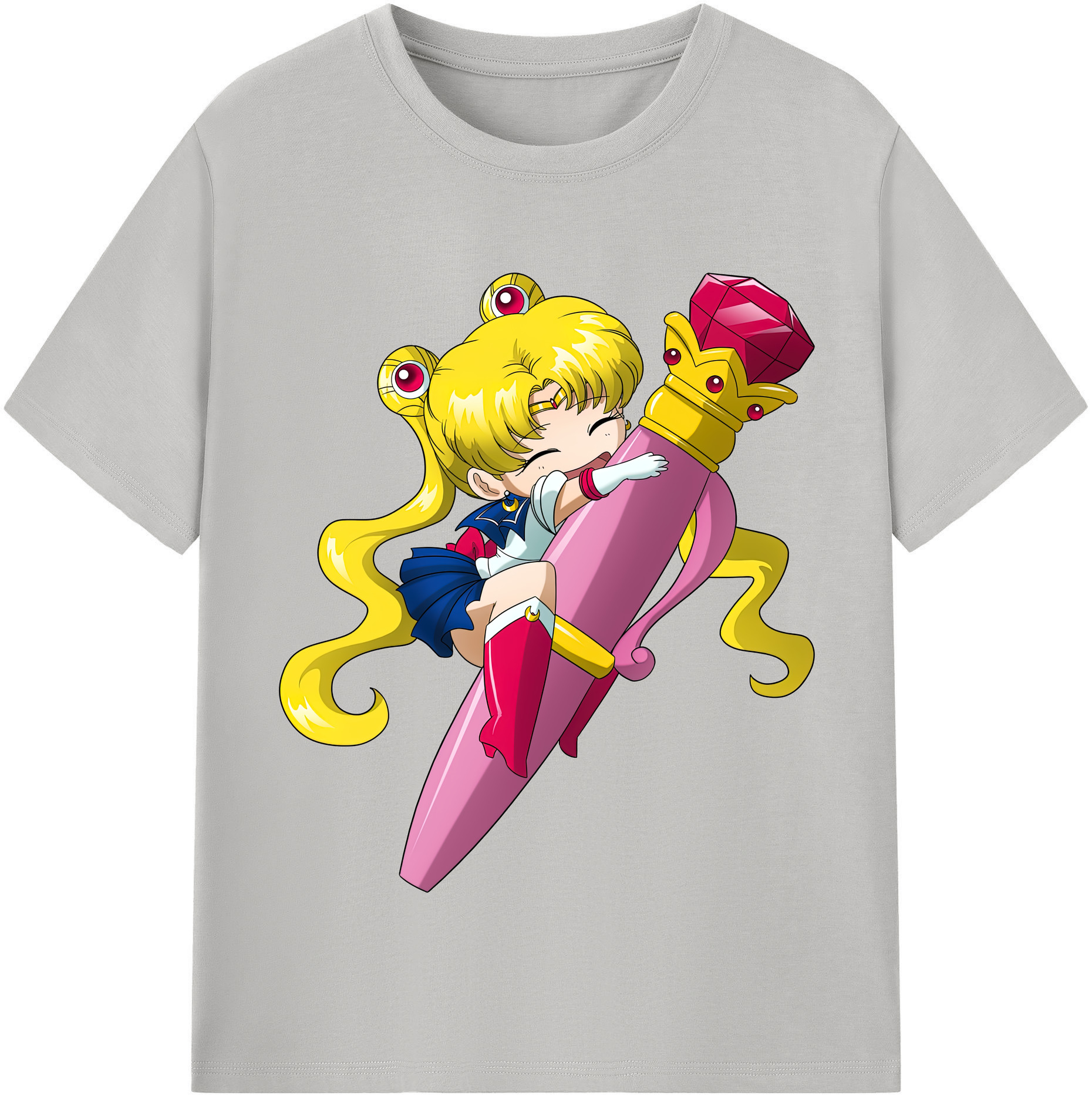 （画像用） 美少女戦士セーラームーン 月野 うさぎ つきの うさぎ Sailor Moon Tsukino Usagi レディースカジュアルプリントTシャツ（綿100％）