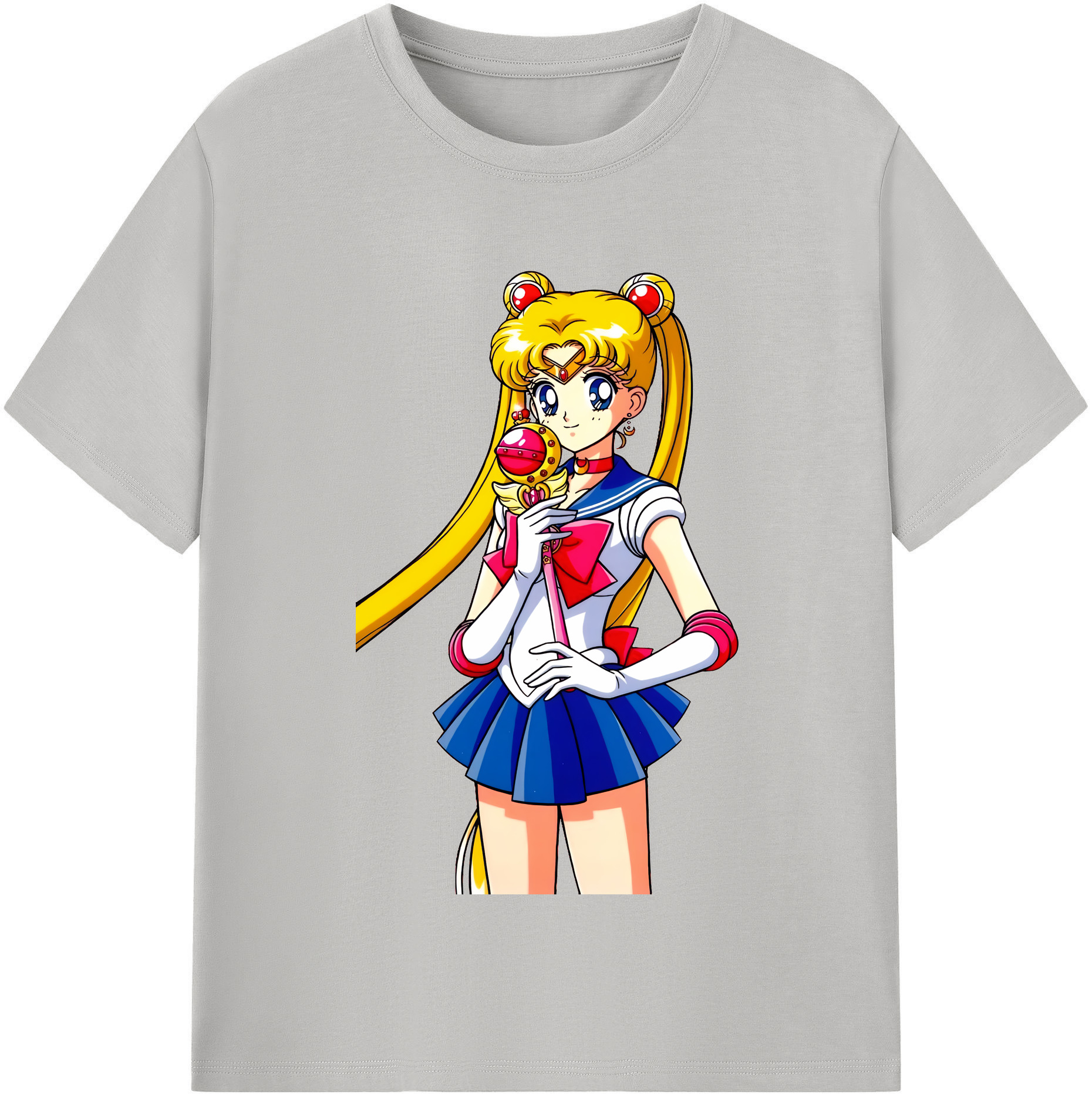 （画像用） 美少女戦士セーラームーン 月野 うさぎ つきの うさぎ Sailor Moon Tsukino Usagi レディースカジュアルプリントTシャツ（綿100％）