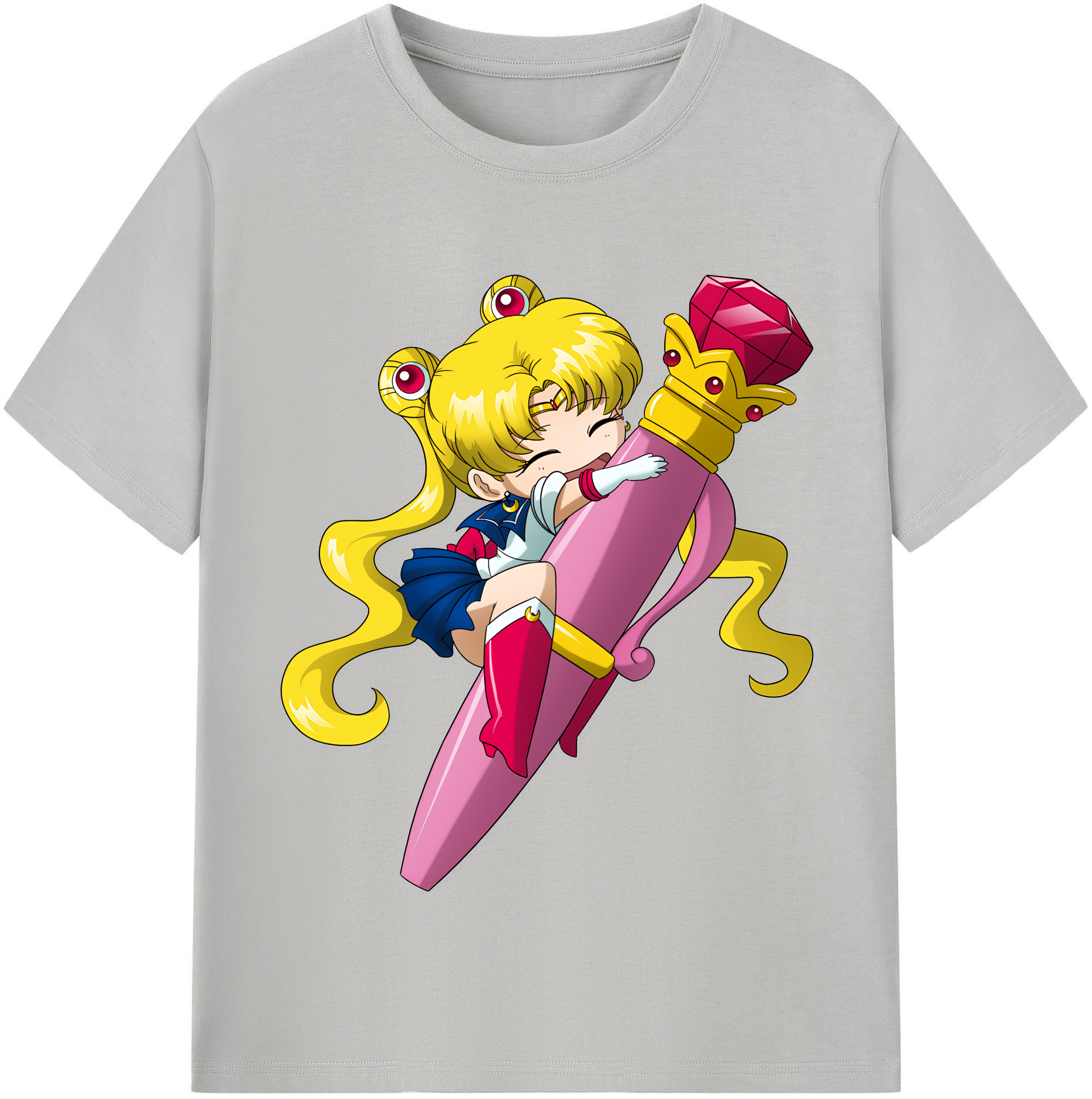 （画像用） 美少女戦士セーラームーン 月野 うさぎ つきの うさぎ Sailor Moon Tsukino Usagi レディースカジュアルプリントTシャツ（綿100％）