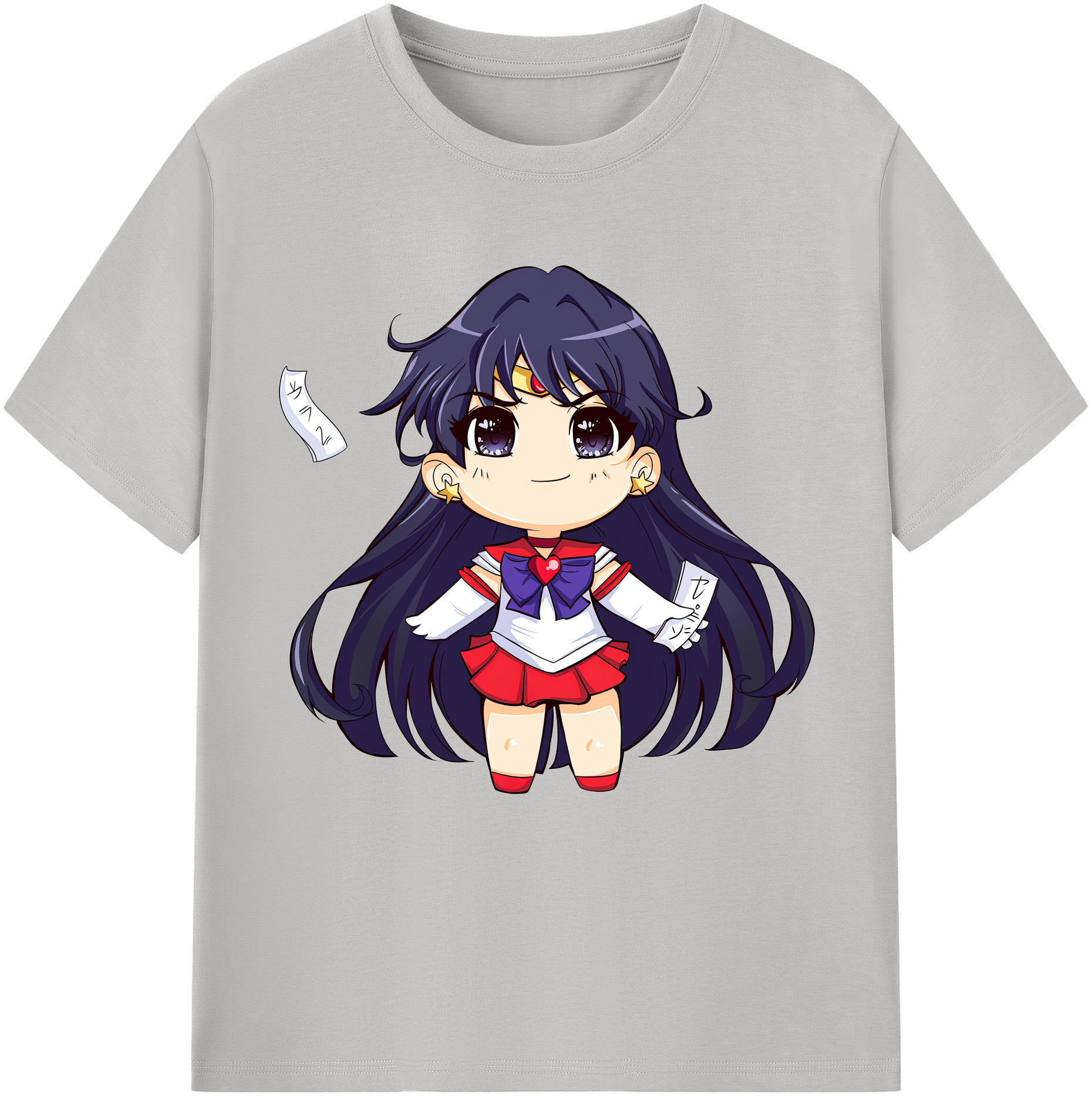（画像用） 美少女戦士セーラームーン 火野レイ ひの レイ Sailor Moon Hino Rei （セーラーマーズ,Sailor Mars） レディースカジュアルプリントTシャツ（綿100％）