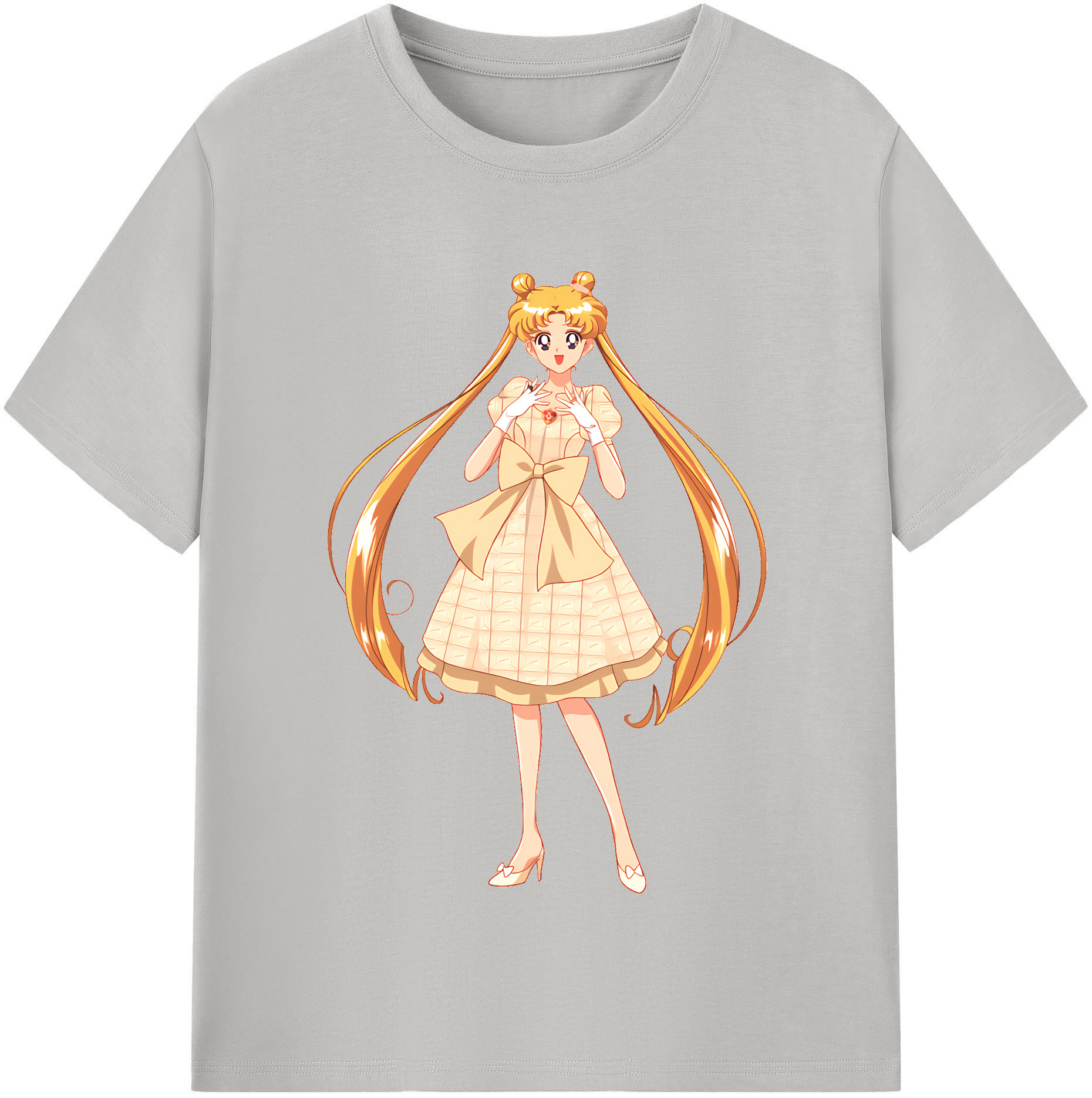 （画像用） 美少女戦士セーラームーン 愛野 美奈子 あいの みなこ Sailor Moon Aino Minako レディースカジュアルプリントTシャツ（綿100％）