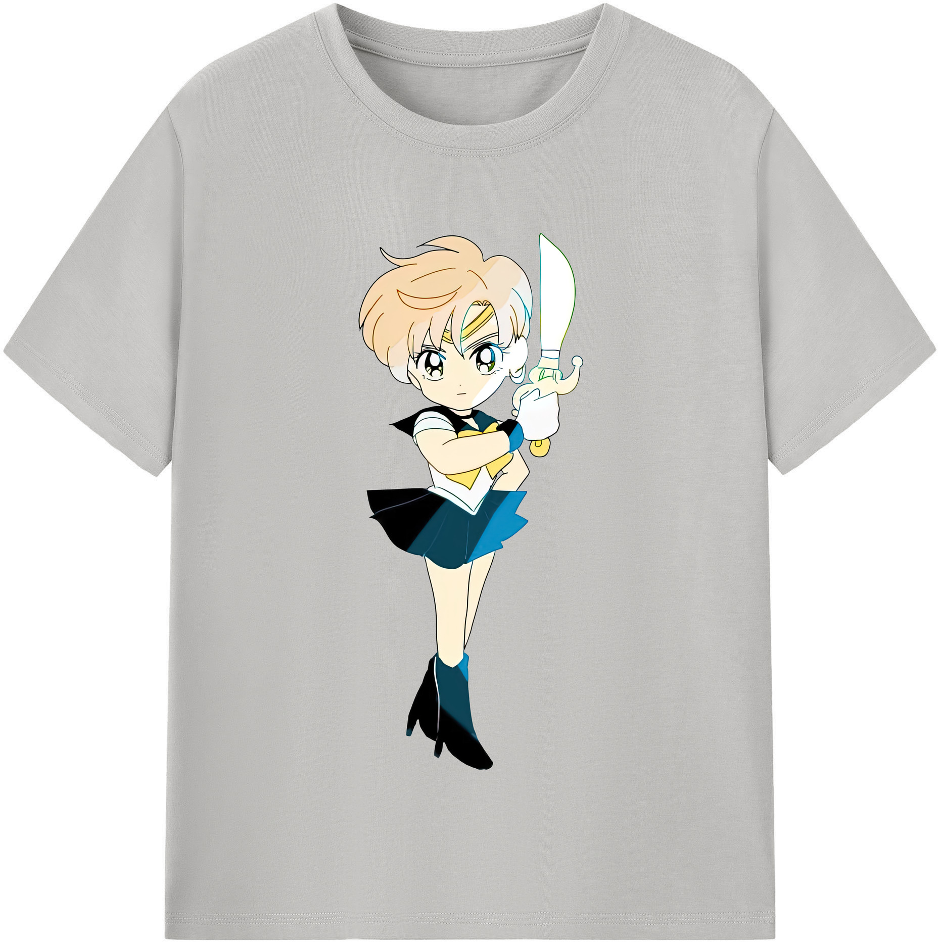 （画像用） 美少女戦士セーラームーン 天王はるか Sailor Moon Tenoh Haruka レディースカジュアルプリントTシャツ（綿100％）