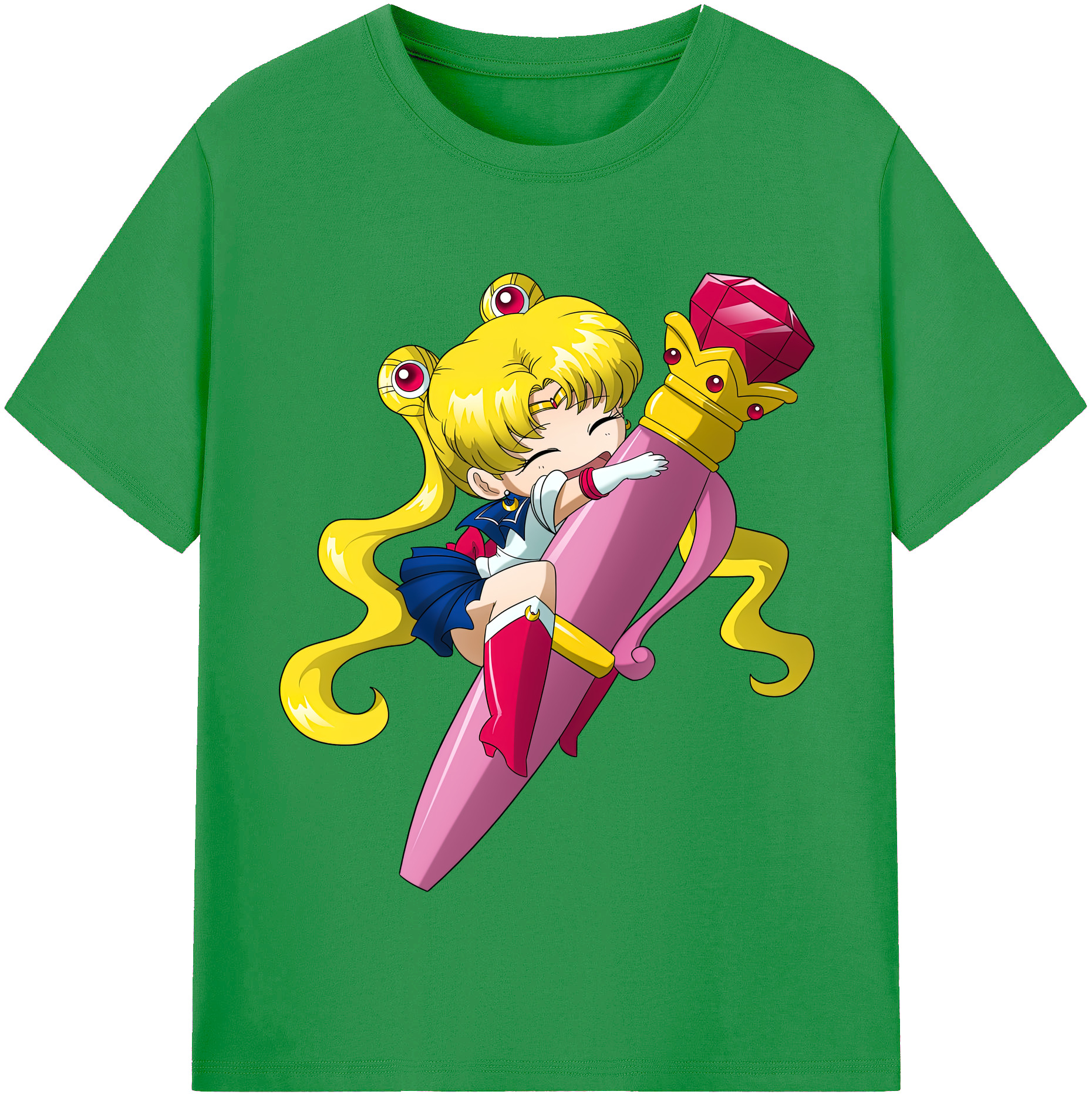（画像用） 美少女戦士セーラームーン 月野 うさぎ つきの うさぎ Sailor Moon Tsukino Usagi レディースカジュアルプリントTシャツ（綿100％）