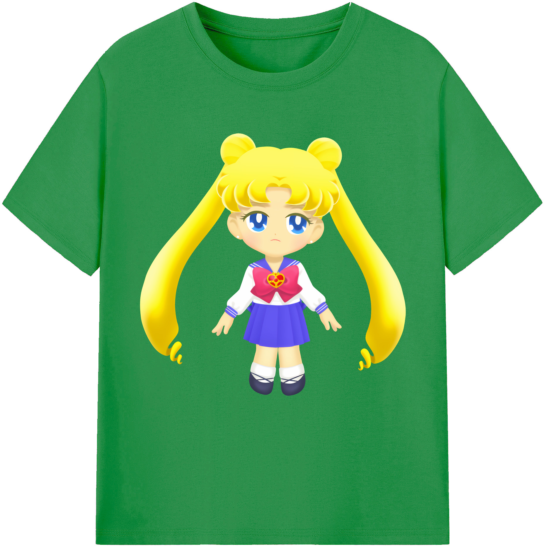 （画像用） 美少女戦士セーラームーン 愛野 美奈子 あいの みなこ Sailor Moon Aino Minako レディースカジュアルプリントTシャツ（綿100％）