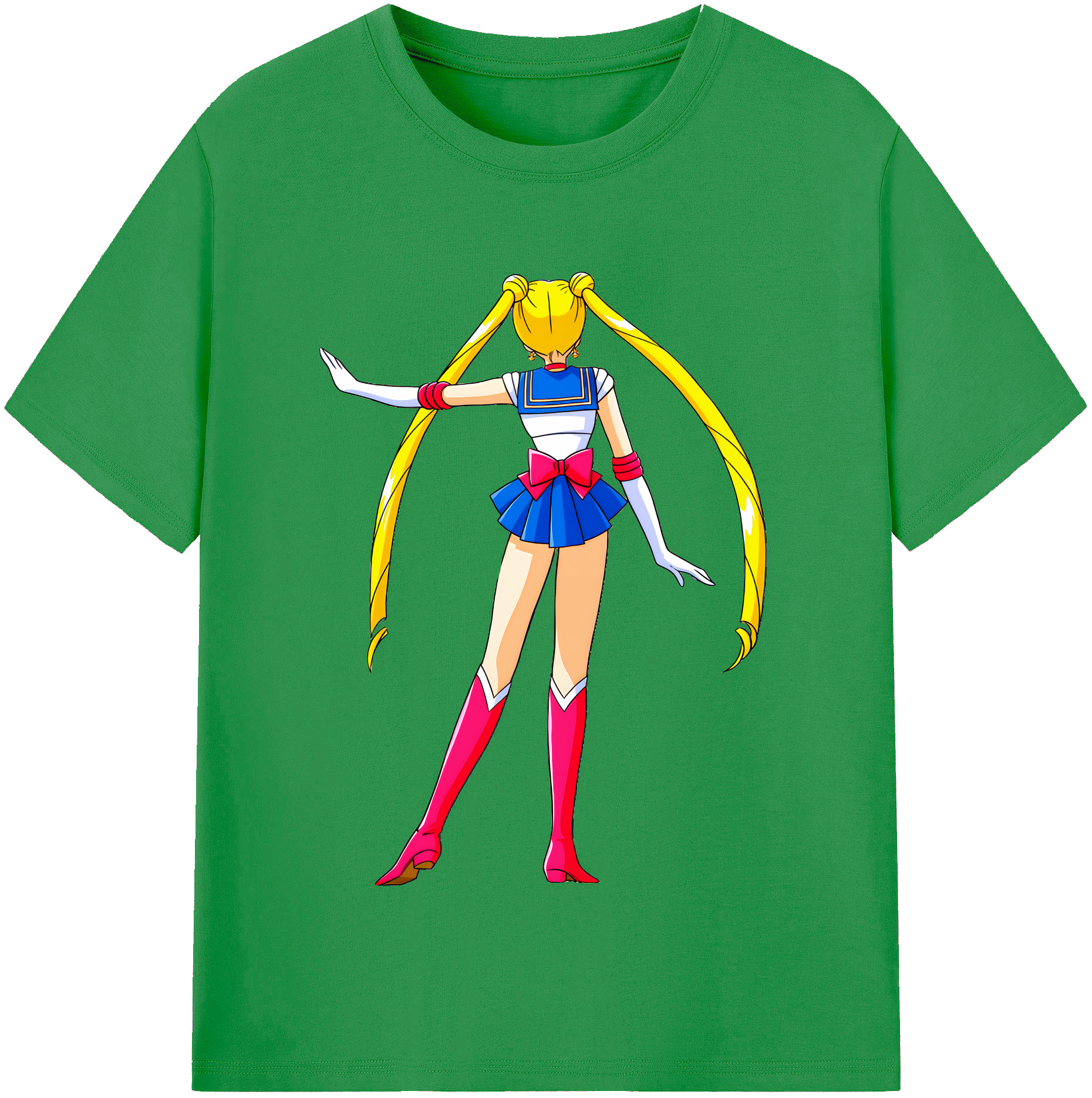 （画像用） 美少女戦士セーラームーン 月野 うさぎ つきの うさぎ Sailor Moon Tsukino Usagi レディースカジュアルプリントTシャツ（綿100％）