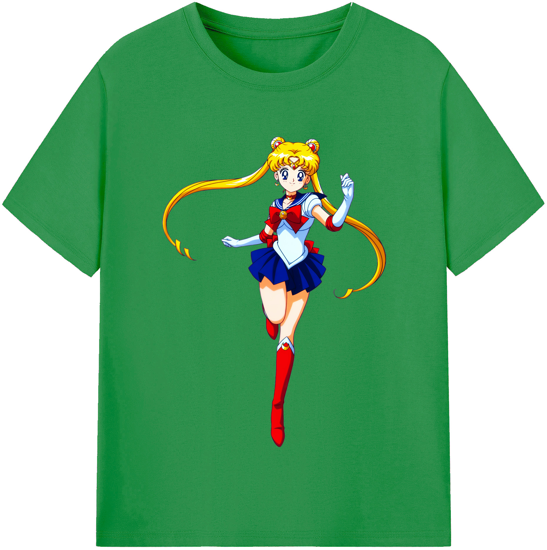 （画像用） 美少女戦士セーラームーン 月野 うさぎ つきの うさぎ Sailor Moon Tsukino Usagi レディースカジュアルプリントTシャツ（綿100％）