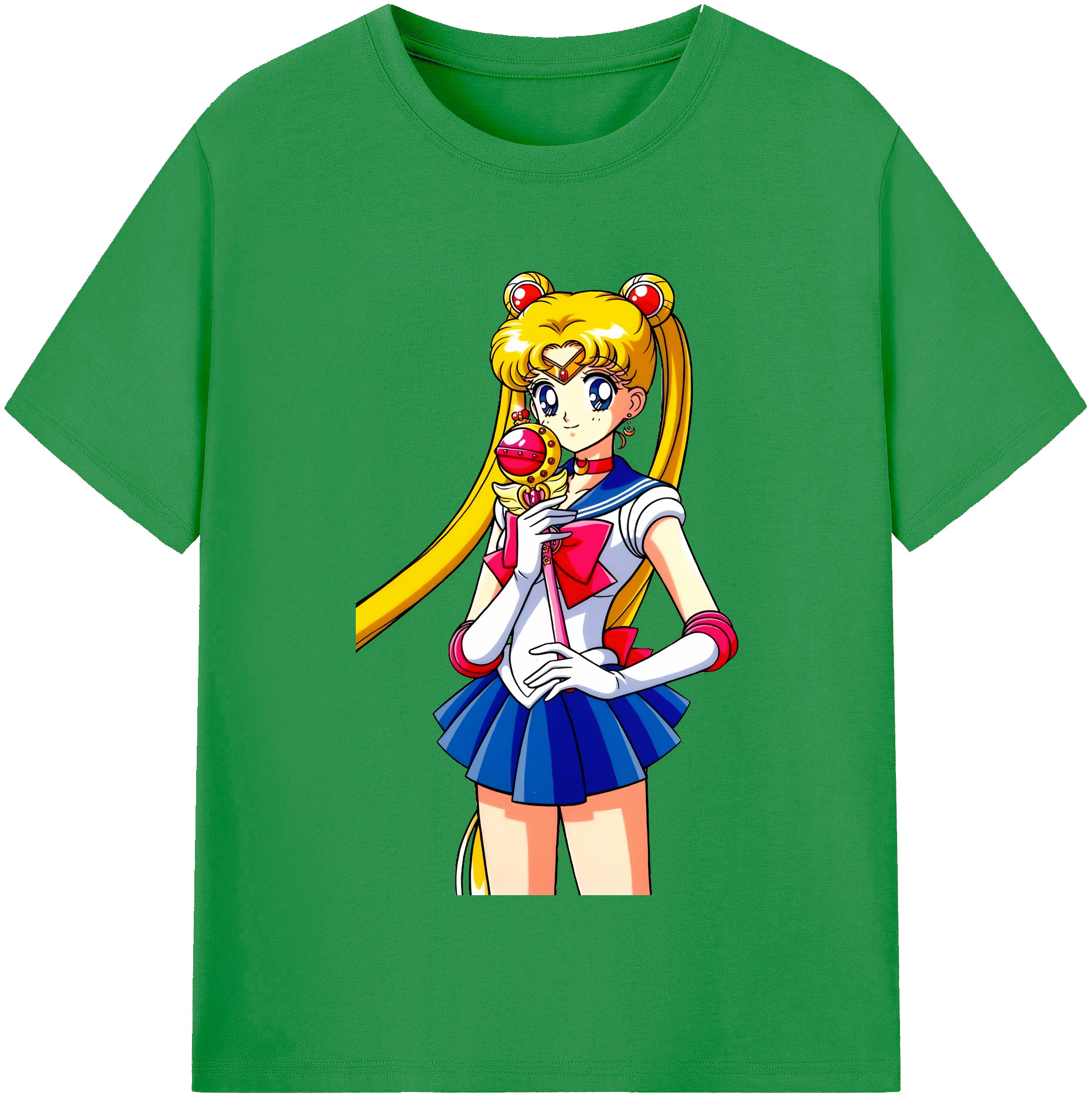 （画像用） 美少女戦士セーラームーン 月野 うさぎ つきの うさぎ Sailor Moon Tsukino Usagi レディースカジュアルプリントTシャツ（綿100％）