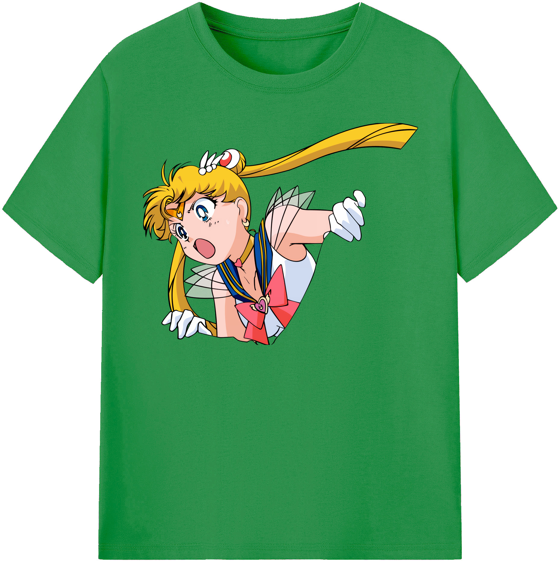 （画像用） 美少女戦士セーラームーン 月野 うさぎ つきの うさぎ Sailor Moon Tsukino Usagi レディースカジュアルプリントTシャツ（綿100％）