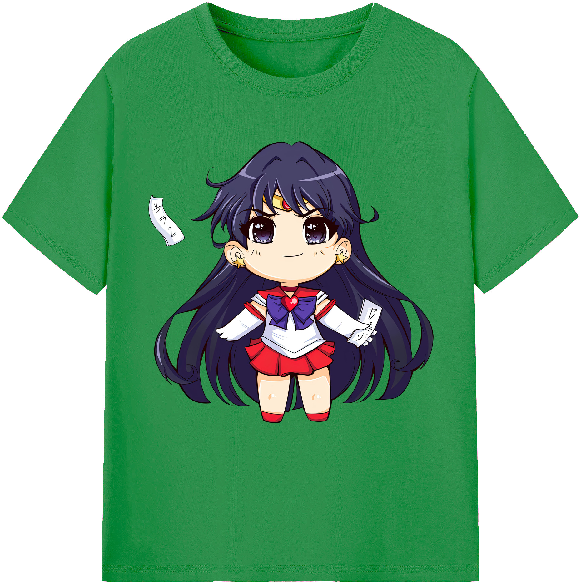 （画像用） 美少女戦士セーラームーン 火野レイ ひの レイ Sailor Moon Hino Rei （セーラーマーズ,Sailor Mars） レディースカジュアルプリントTシャツ（綿100％）