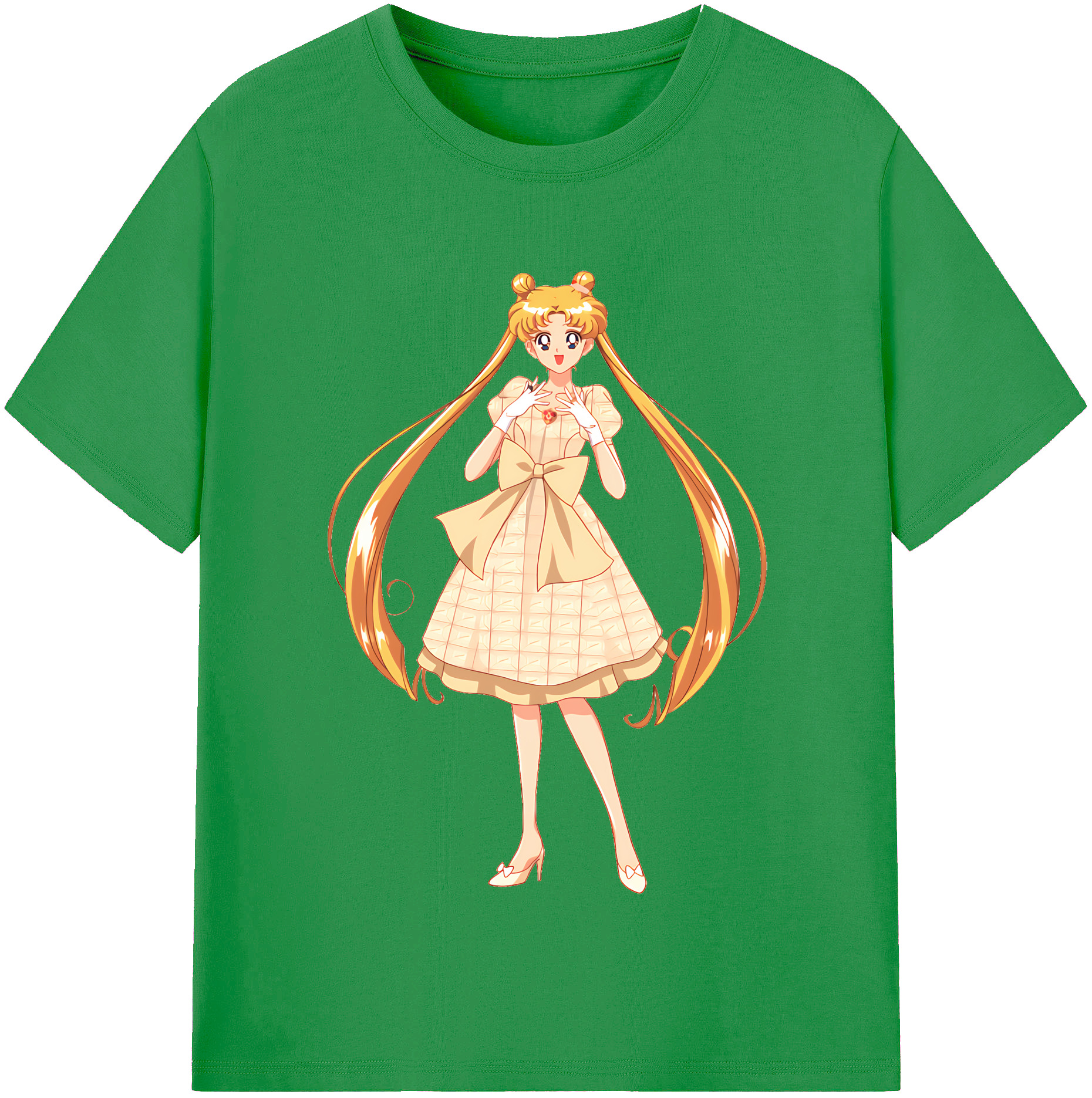 （画像用） 美少女戦士セーラームーン 愛野 美奈子 あいの みなこ Sailor Moon Aino Minako レディースカジュアルプリントTシャツ（綿100％）