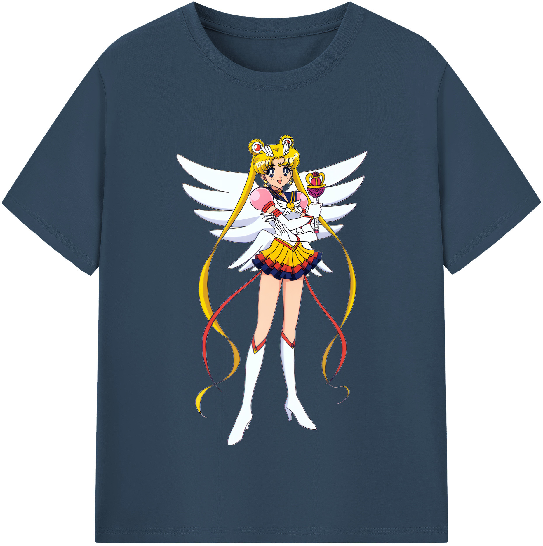 （画像用） 美少女戦士セーラームーン 月野 うさぎ つきの うさぎ Sailor Moon Tsukino Usagi レディースカジュアルプリントTシャツ（綿100％）