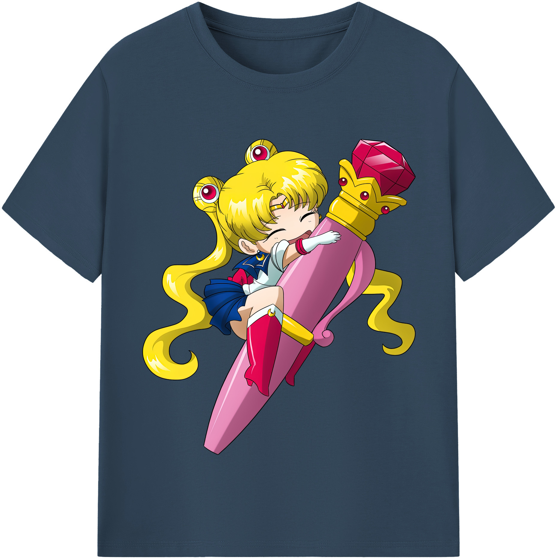 （画像用） 美少女戦士セーラームーン 月野 うさぎ つきの うさぎ Sailor Moon Tsukino Usagi レディースカジュアルプリントTシャツ（綿100％）