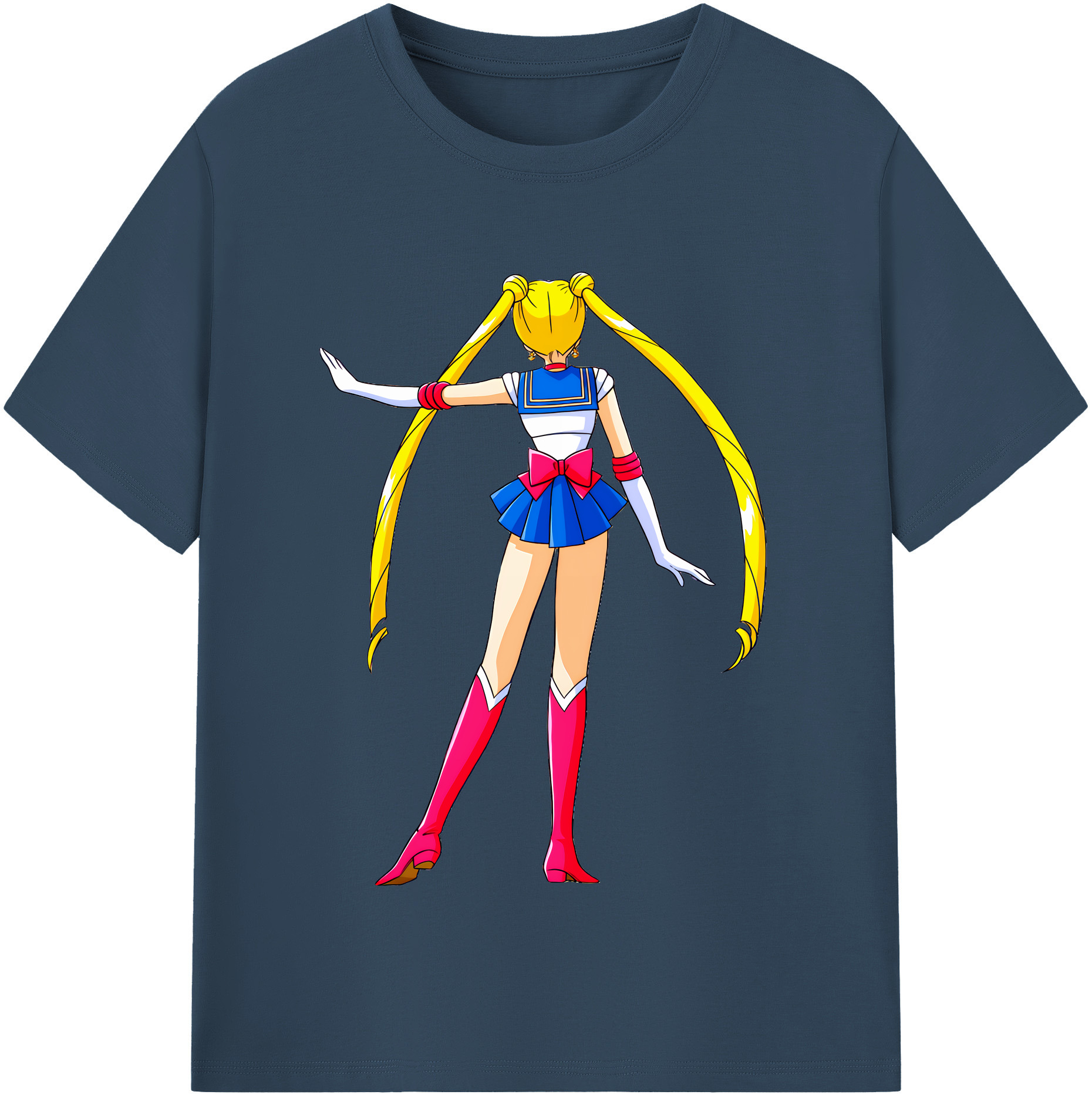 （画像用） 美少女戦士セーラームーン 月野 うさぎ つきの うさぎ Sailor Moon Tsukino Usagi レディースカジュアルプリントTシャツ（綿100％）