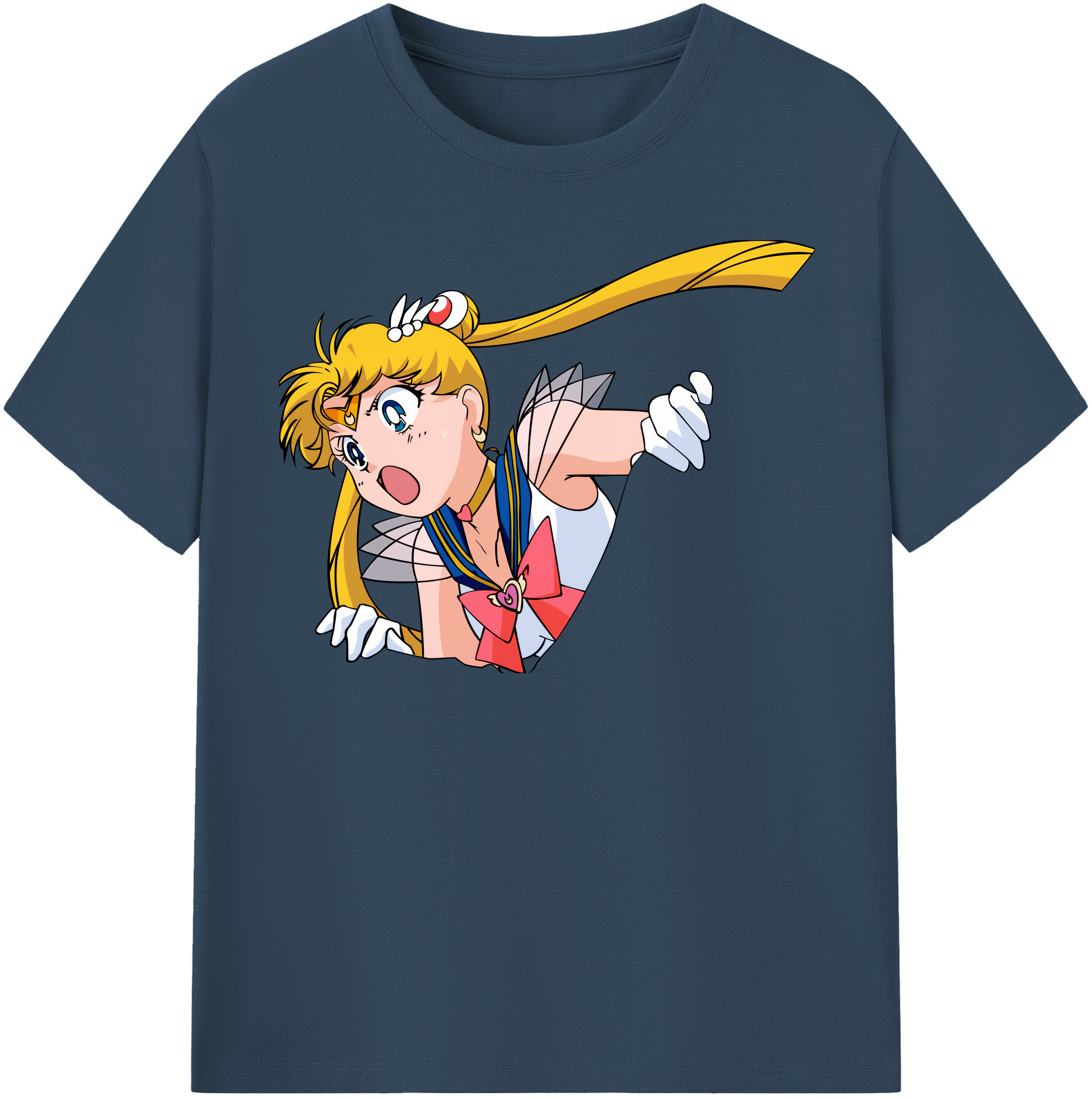 （画像用） 美少女戦士セーラームーン 月野 うさぎ つきの うさぎ Sailor Moon Tsukino Usagi レディースカジュアルプリントTシャツ（綿100％）
