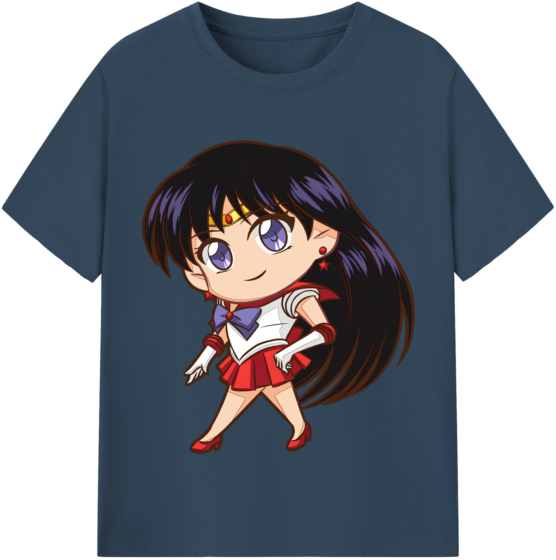 （画像用） 美少女戦士セーラームーン 火野レイ ひの レイ Sailor Moon Hino Rei （セーラーマーズ,Sailor Mars） レディースカジュアルプリントTシャツ（綿100％）