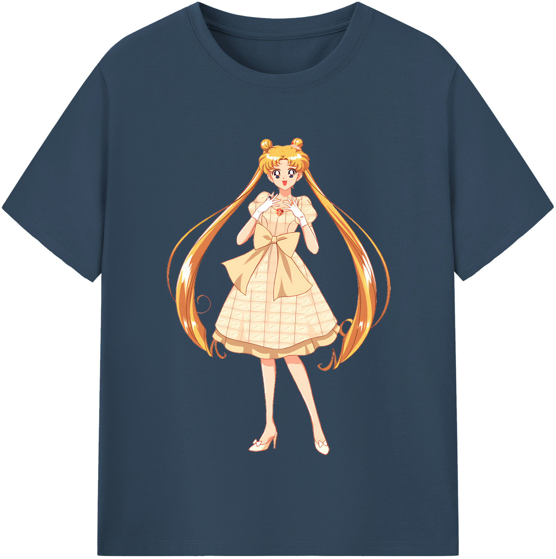（画像用） 美少女戦士セーラームーン 愛野 美奈子 あいの みなこ Sailor Moon Aino Minako レディースカジュアルプリントTシャツ（綿100％）