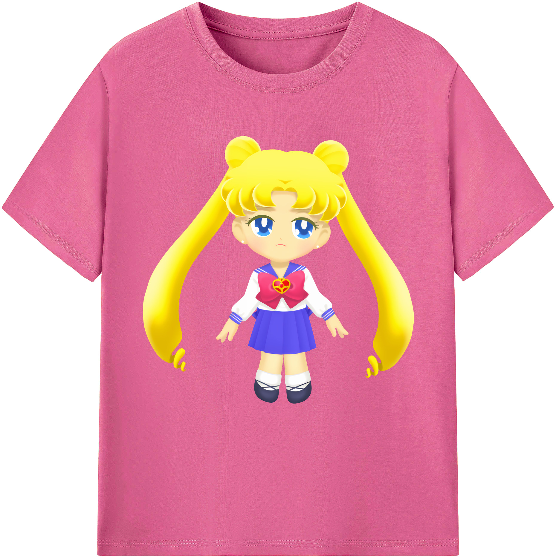 （画像用） 美少女戦士セーラームーン 愛野 美奈子 あいの みなこ Sailor Moon Aino Minako レディースカジュアルプリントTシャツ（綿100％）