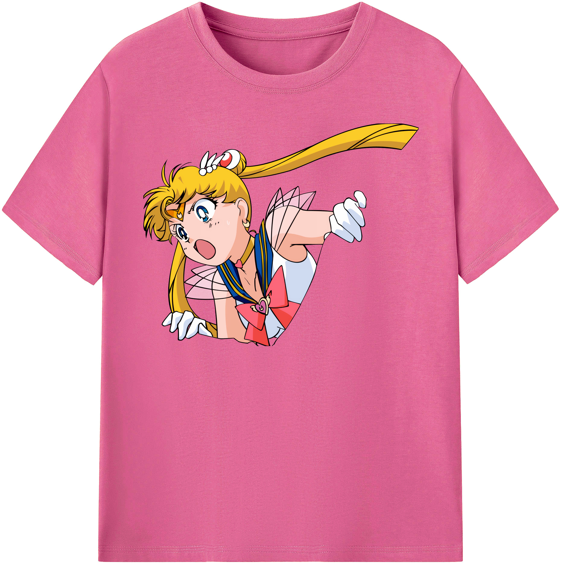 （画像用） 美少女戦士セーラームーン 月野 うさぎ つきの うさぎ Sailor Moon Tsukino Usagi レディースカジュアルプリントTシャツ（綿100％）