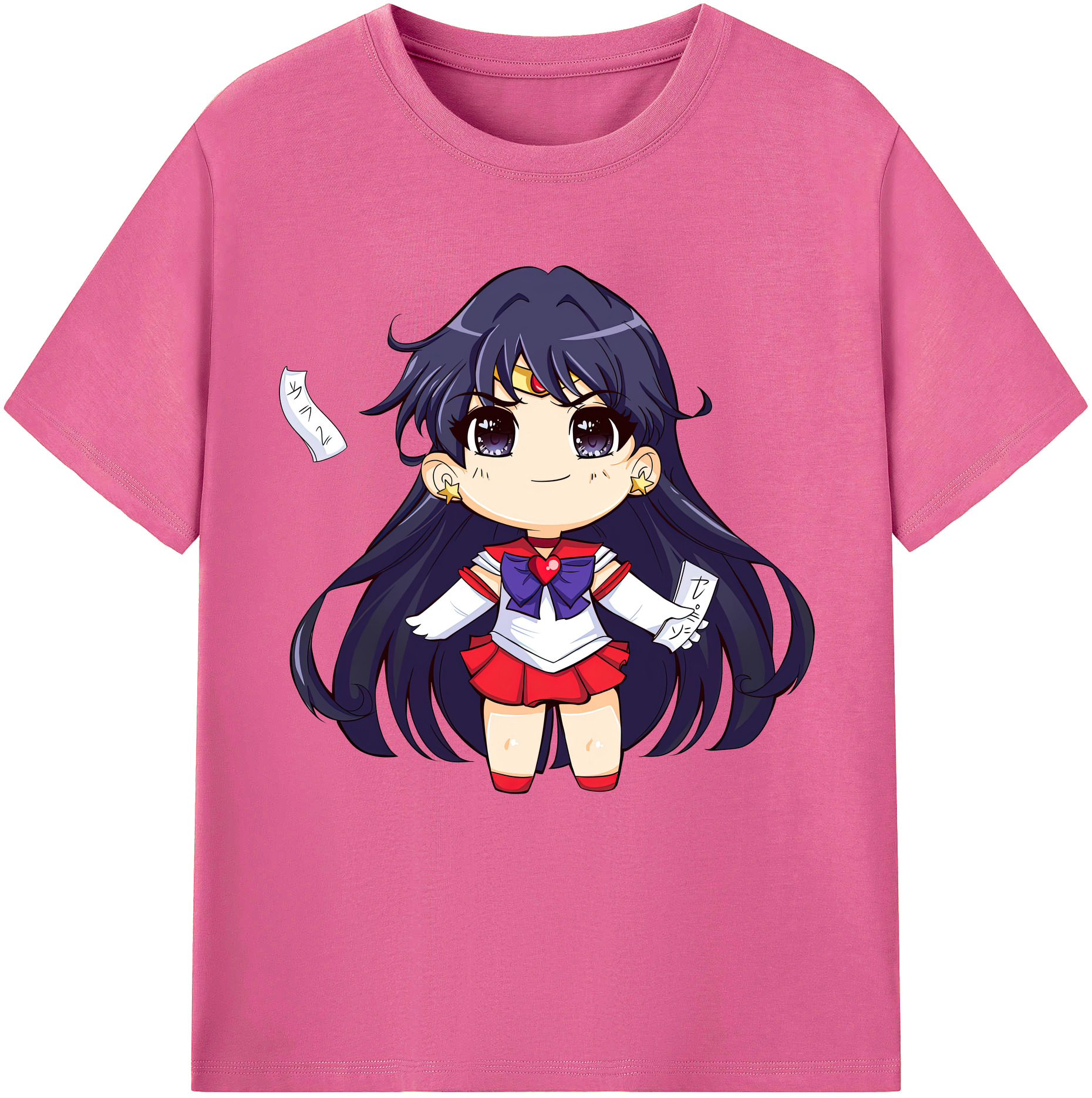 （画像用） 美少女戦士セーラームーン 火野レイ ひの レイ Sailor Moon Hino Rei （セーラーマーズ,Sailor Mars） レディースカジュアルプリントTシャツ（綿100％）