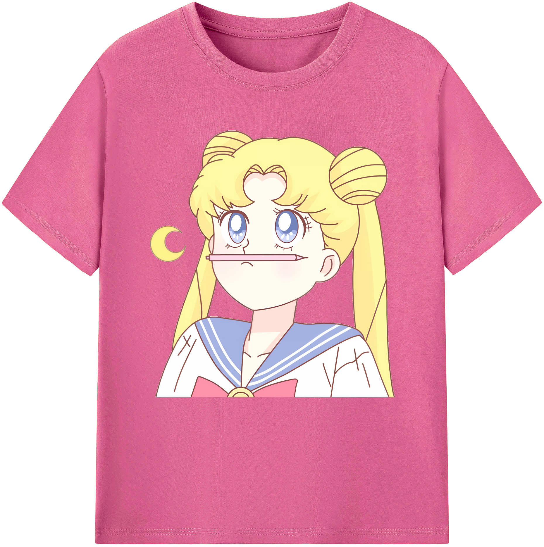 （画像用） 美少女戦士セーラームーン 愛野 美奈子 あいの みなこ Sailor Moon Aino Minako レディースカジュアルプリントTシャツ（綿100％）