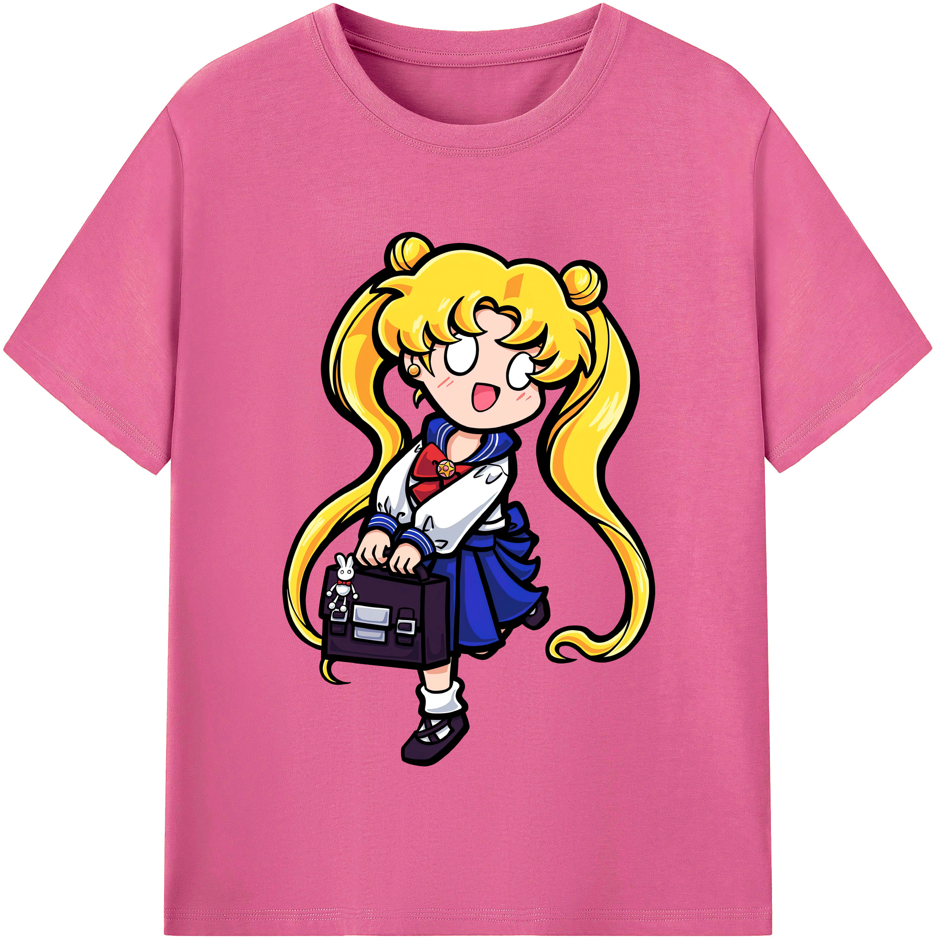 （画像用） 美少女戦士セーラームーン 愛野 美奈子 あいの みなこ Sailor Moon Aino Minako レディースカジュアルプリントTシャツ（綿100％）