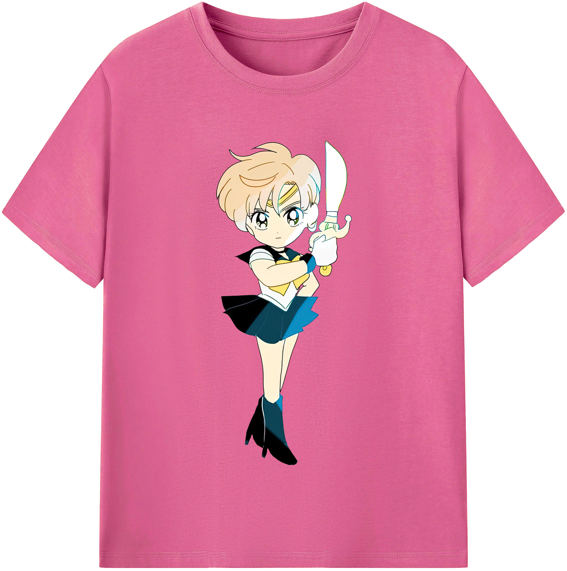 （画像用） 美少女戦士セーラームーン 天王はるか Sailor Moon Tenoh Haruka レディースカジュアルプリントTシャツ（綿100％）