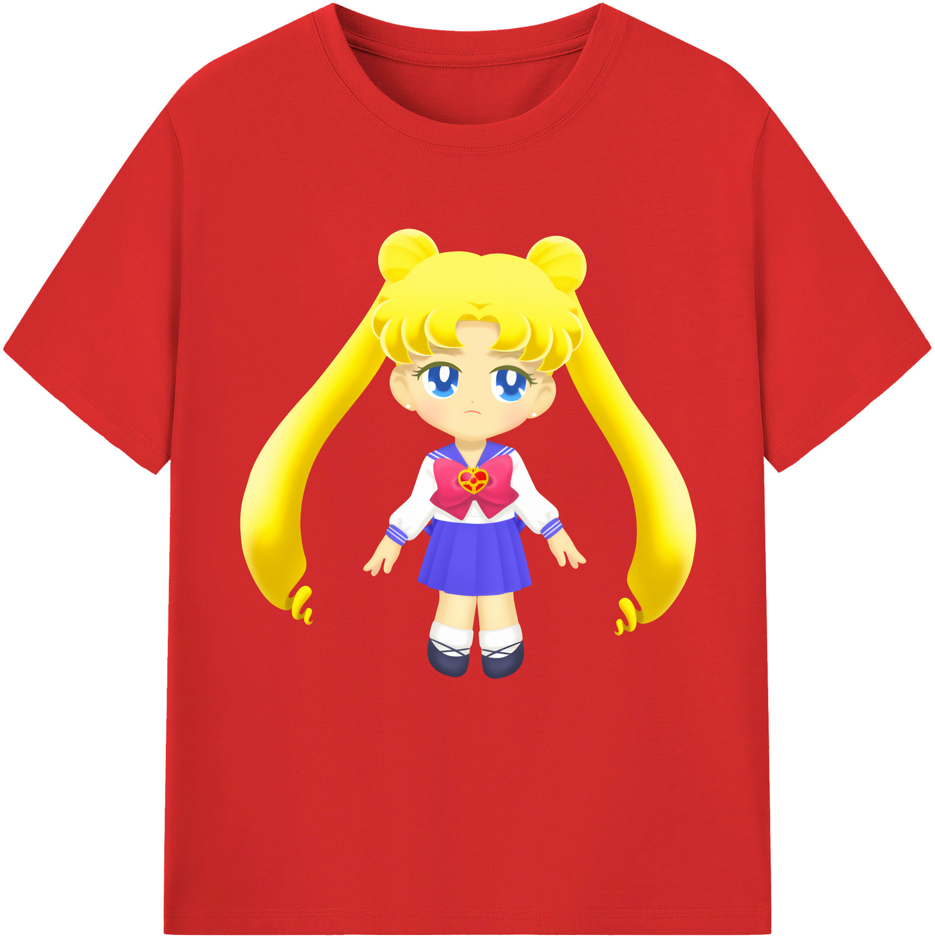 （画像用） 美少女戦士セーラームーン 愛野 美奈子 あいの みなこ Sailor Moon Aino Minako レディースカジュアルプリントTシャツ（綿100％）