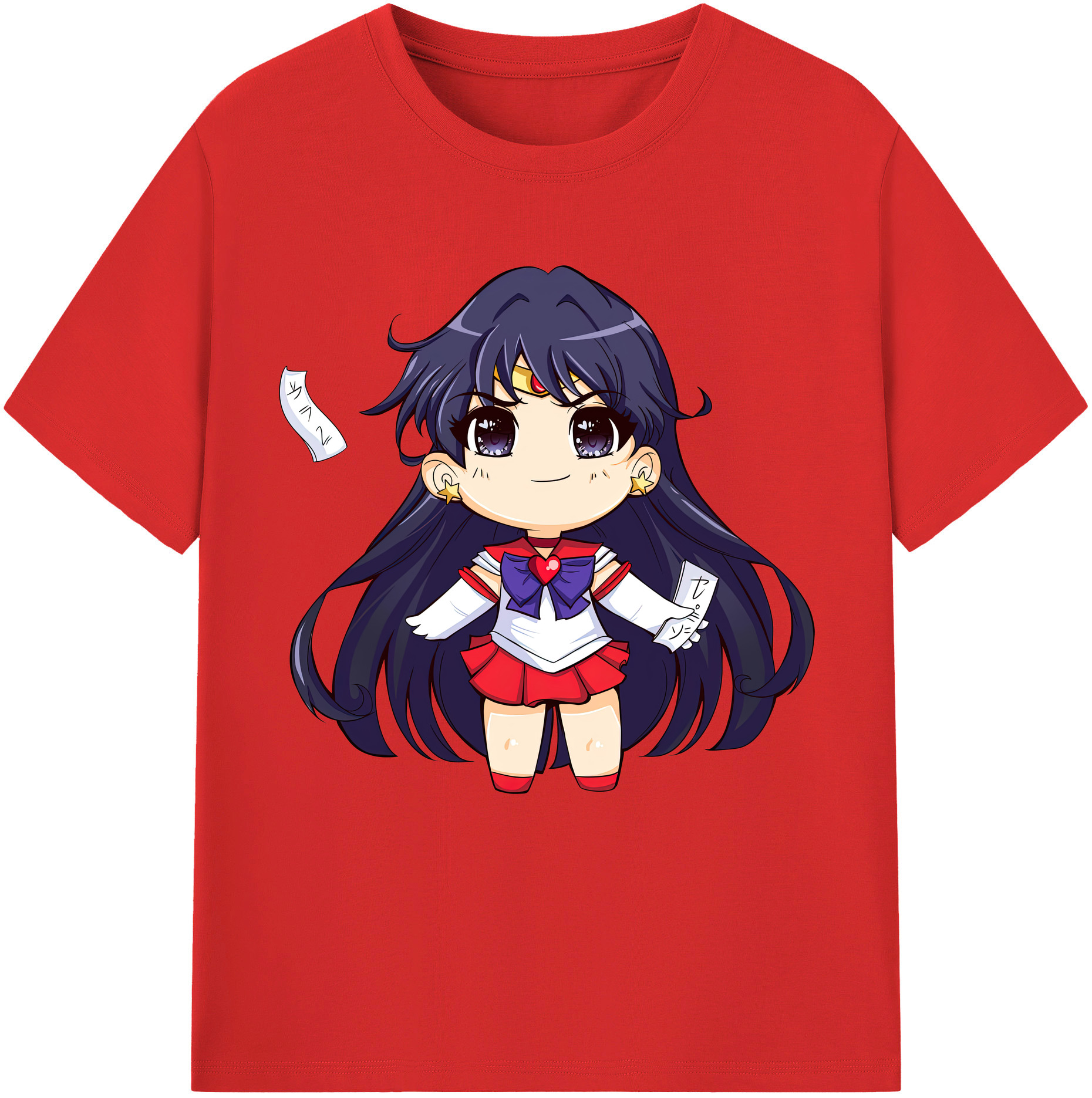 （画像用） 美少女戦士セーラームーン 火野レイ ひの レイ Sailor Moon Hino Rei （セーラーマーズ,Sailor Mars） レディースカジュアルプリントTシャツ（綿100％）