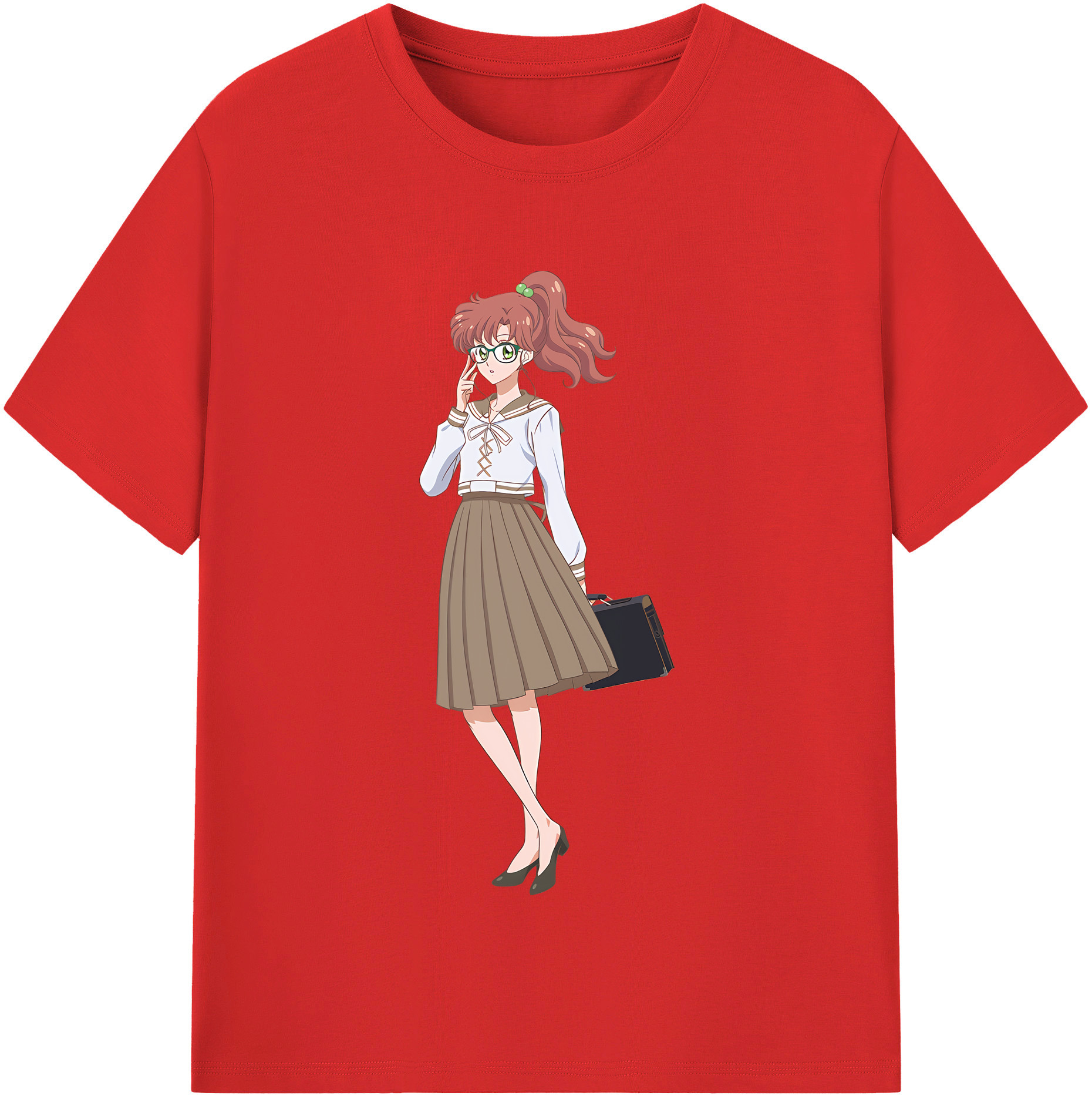 （画像用） 美少女戦士セーラームーン 木野 まこと きの まこと Sailor Moon Kino Makoto （セーラージュピター；Sailor Jupiter） レディースカジュアルプリントTシャツ（綿100％）