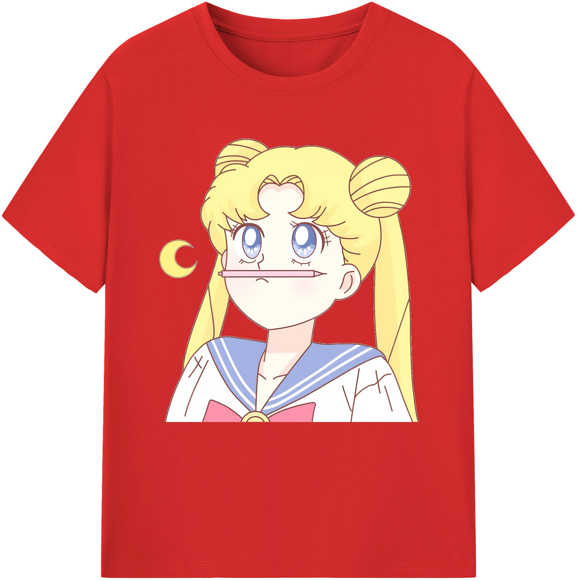 （画像用） 美少女戦士セーラームーン 愛野 美奈子 あいの みなこ Sailor Moon Aino Minako レディースカジュアルプリントTシャツ（綿100％）