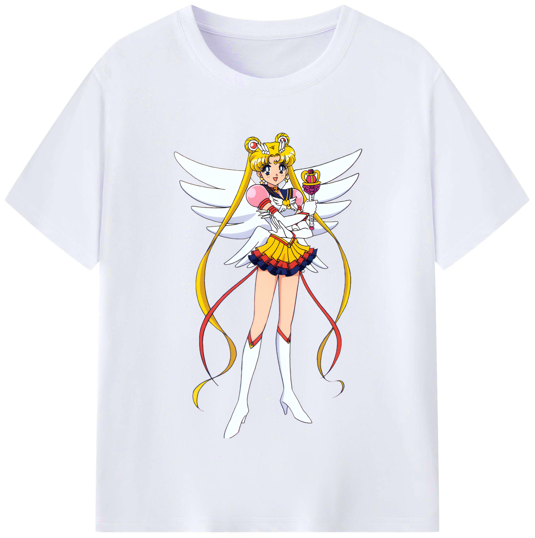 （画像用） 美少女戦士セーラームーン 月野 うさぎ つきの うさぎ Sailor Moon Tsukino Usagi レディースカジュアルプリントTシャツ（綿100％）