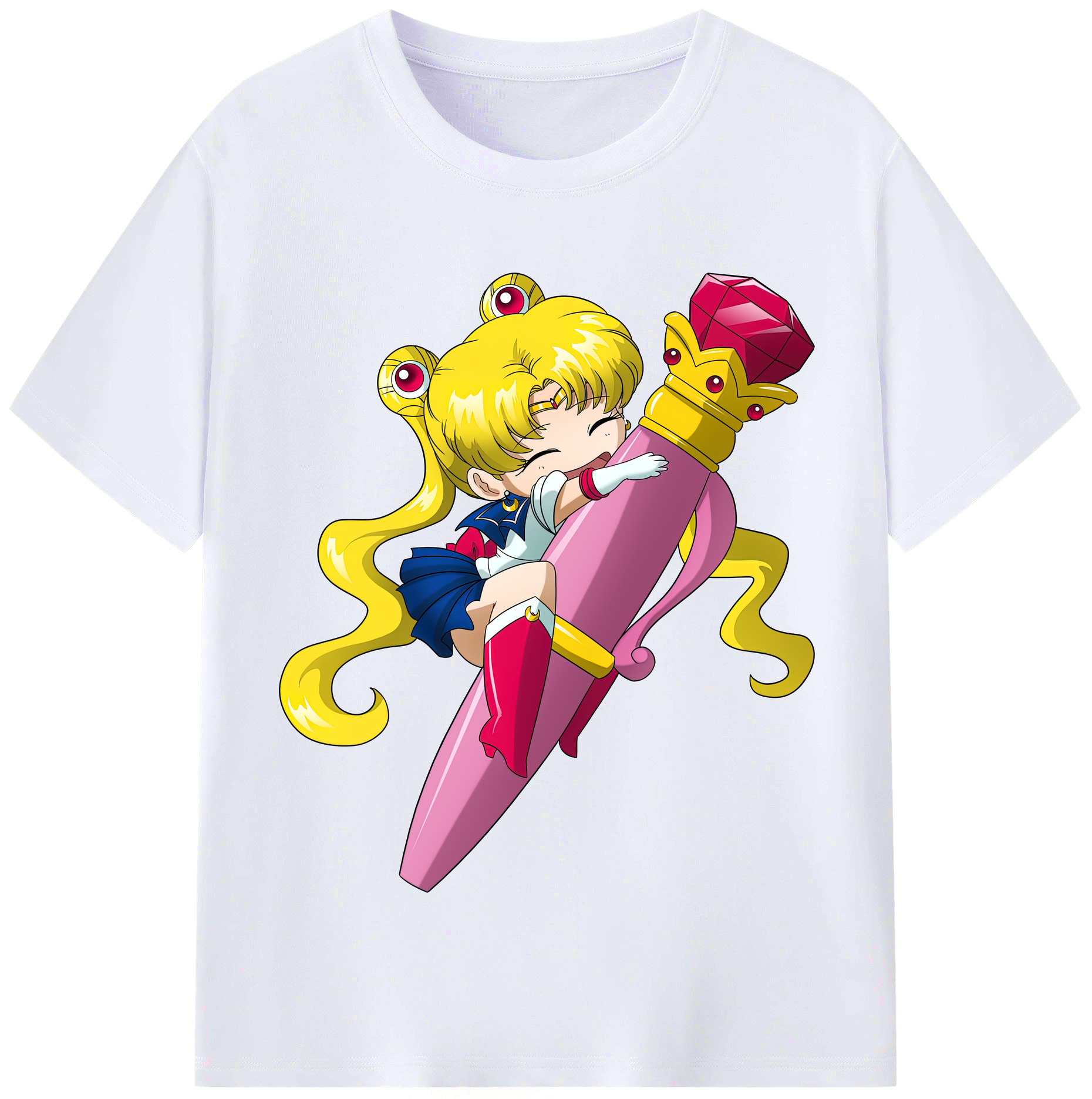 （画像用） 美少女戦士セーラームーン 月野 うさぎ つきの うさぎ Sailor Moon Tsukino Usagi レディースカジュアルプリントTシャツ（綿100％）