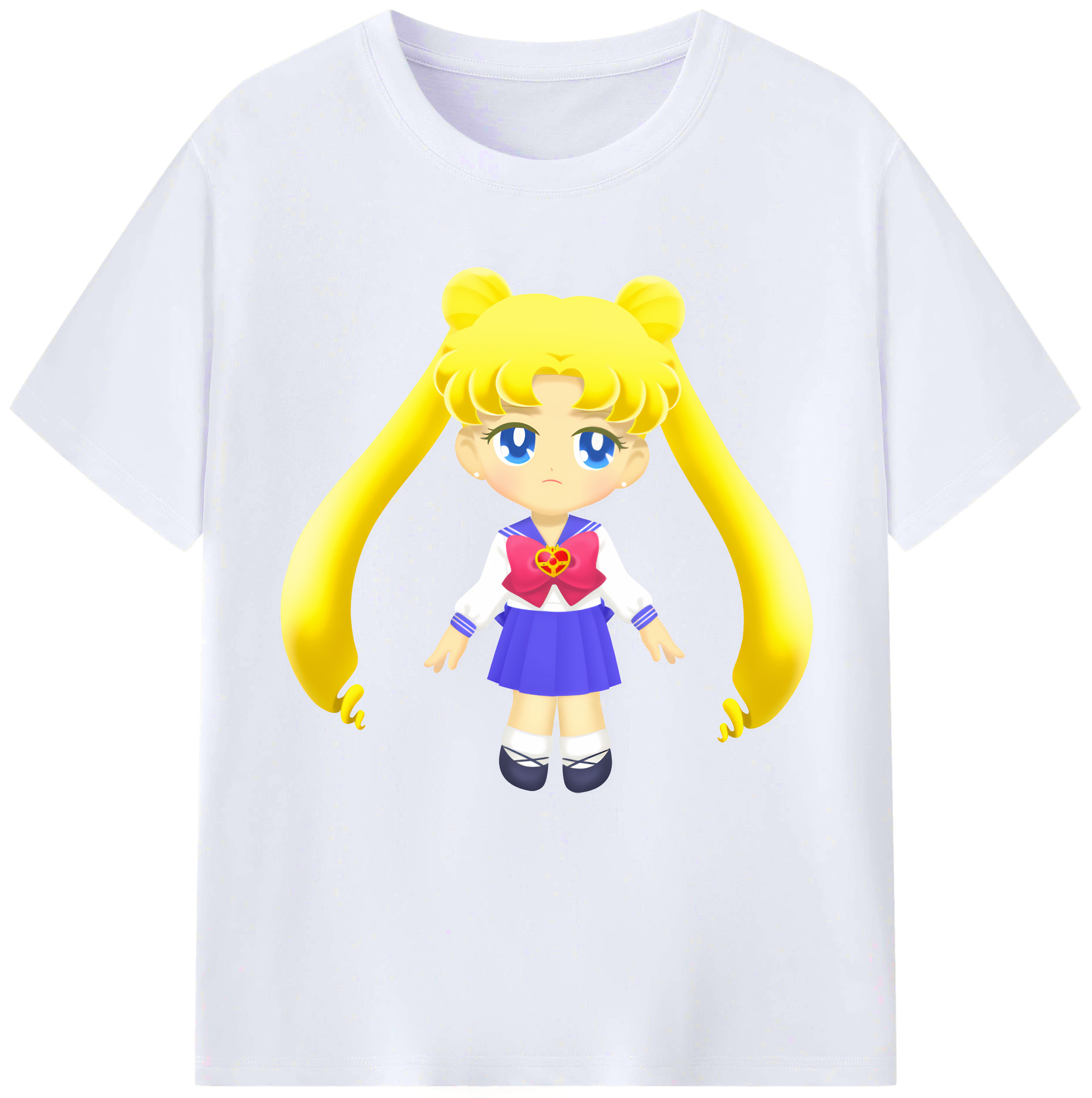 （画像用） 美少女戦士セーラームーン 愛野 美奈子 あいの みなこ Sailor Moon Aino Minako レディースカジュアルプリントTシャツ（綿100％）