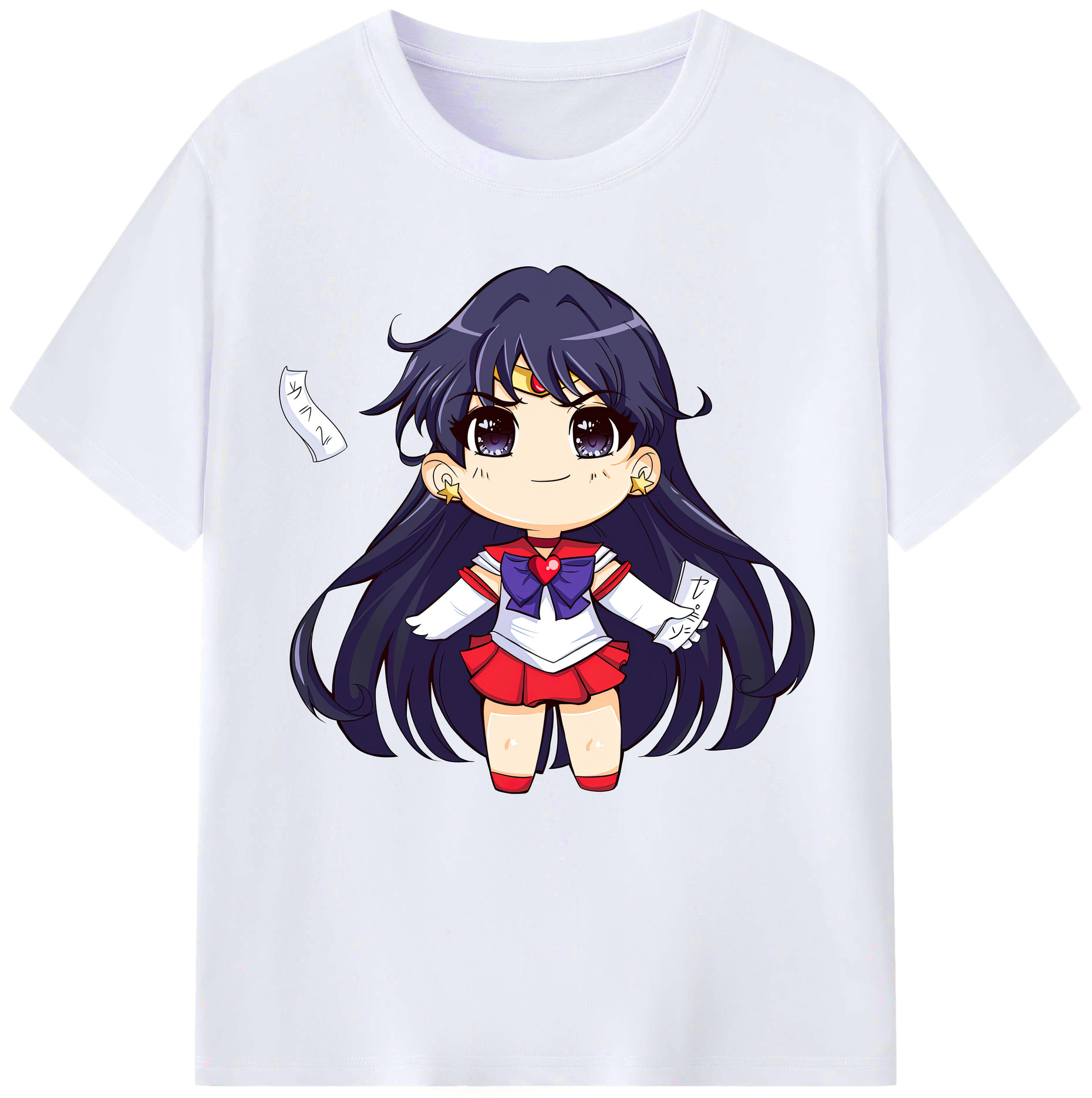 （画像用） 美少女戦士セーラームーン 火野レイ ひの レイ Sailor Moon Hino Rei （セーラーマーズ,Sailor Mars） レディースカジュアルプリントTシャツ（綿100％）