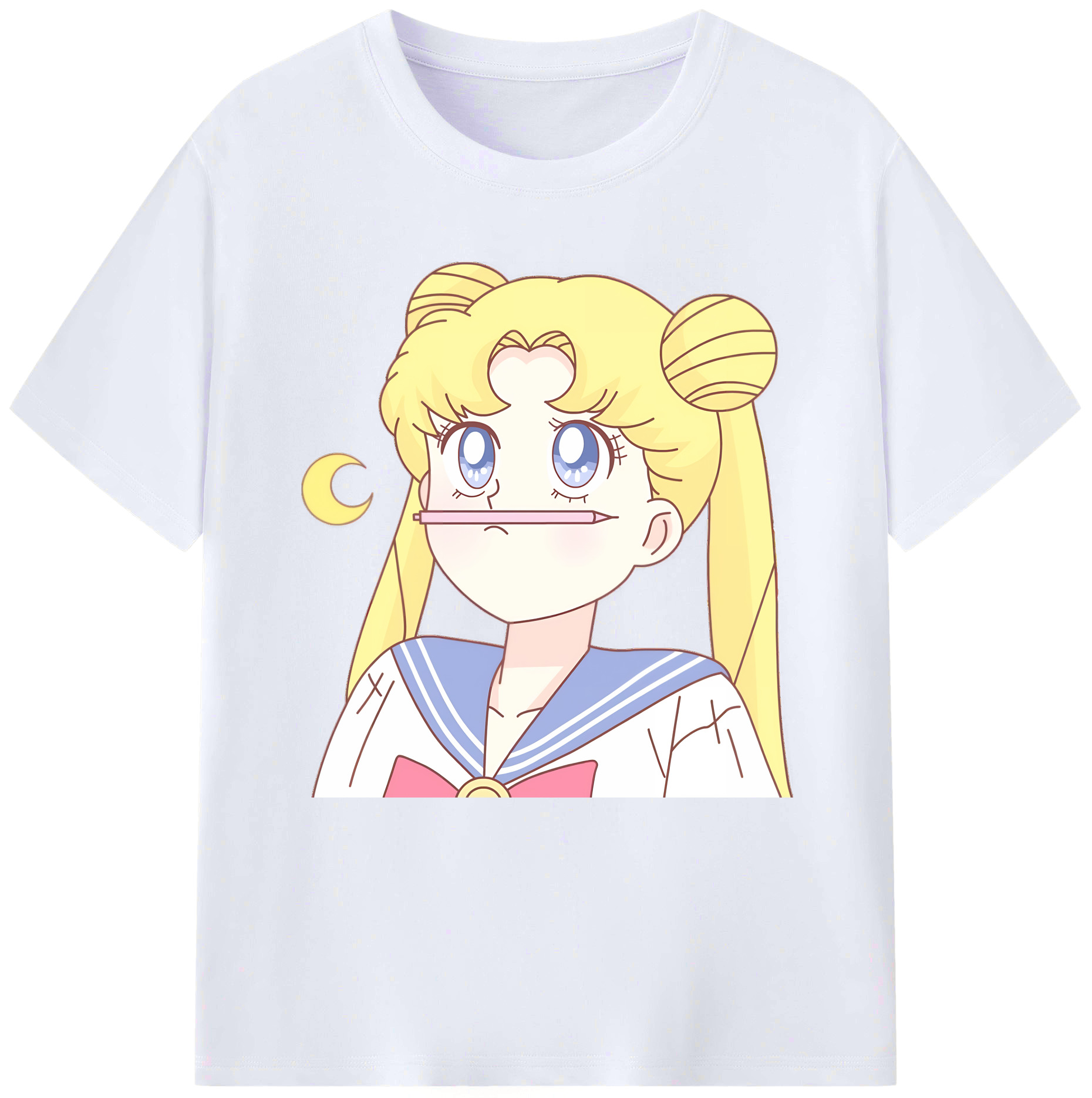 （画像用） 美少女戦士セーラームーン 愛野 美奈子 あいの みなこ Sailor Moon Aino Minako レディースカジュアルプリントTシャツ（綿100％）