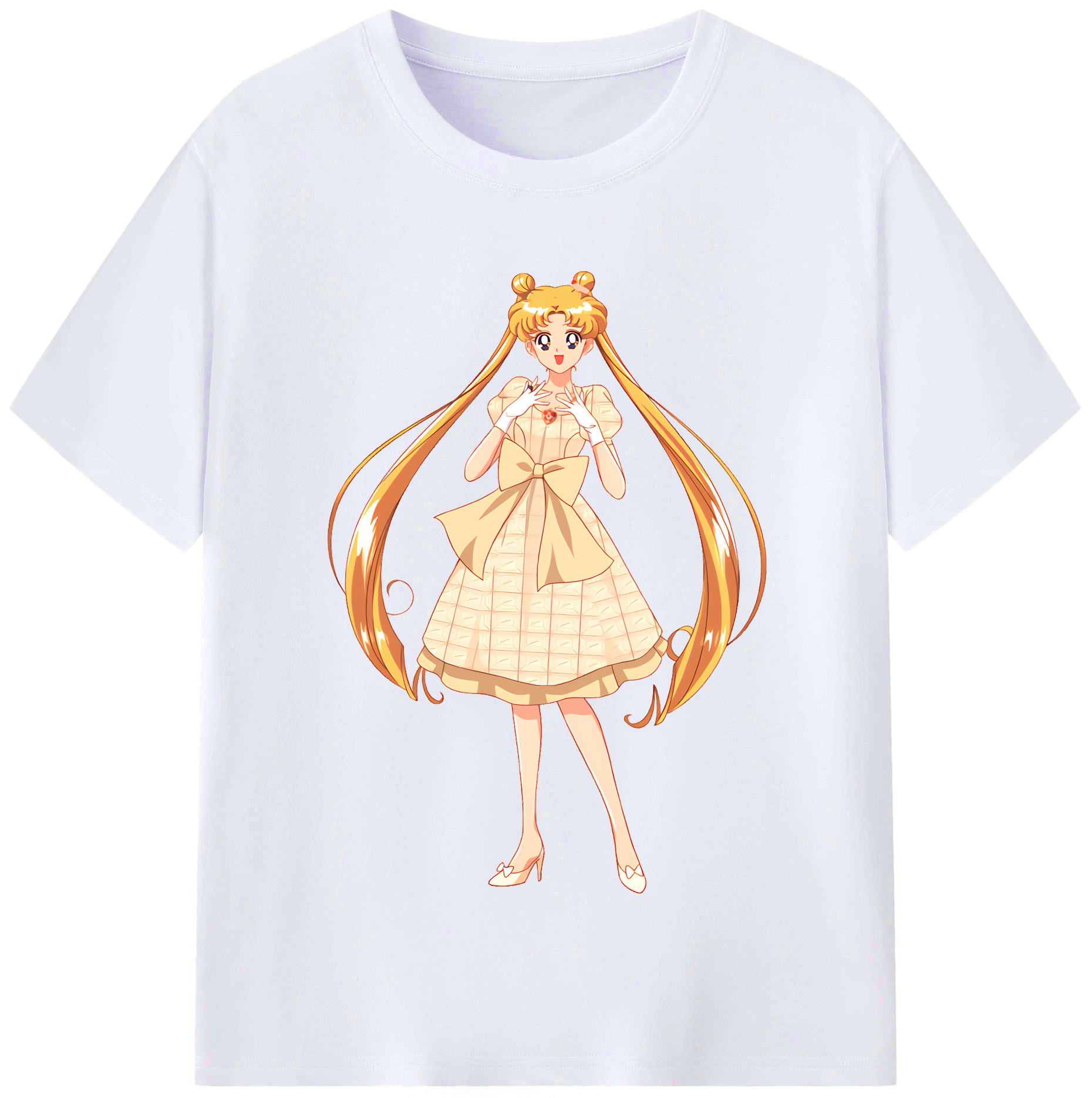 （画像用） 美少女戦士セーラームーン 愛野 美奈子 あいの みなこ Sailor Moon Aino Minako レディースカジュアルプリントTシャツ（綿100％）